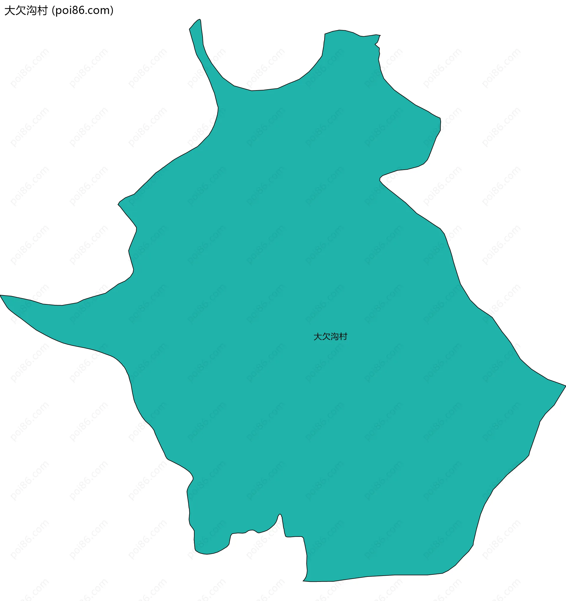 大欠沟村边界地图