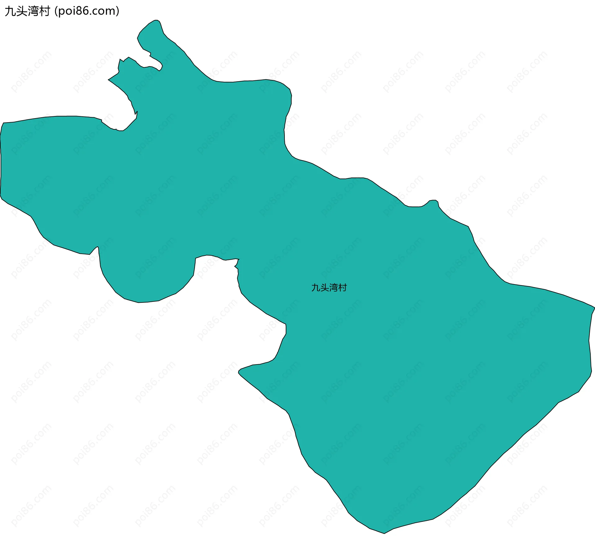 九头湾村边界地图