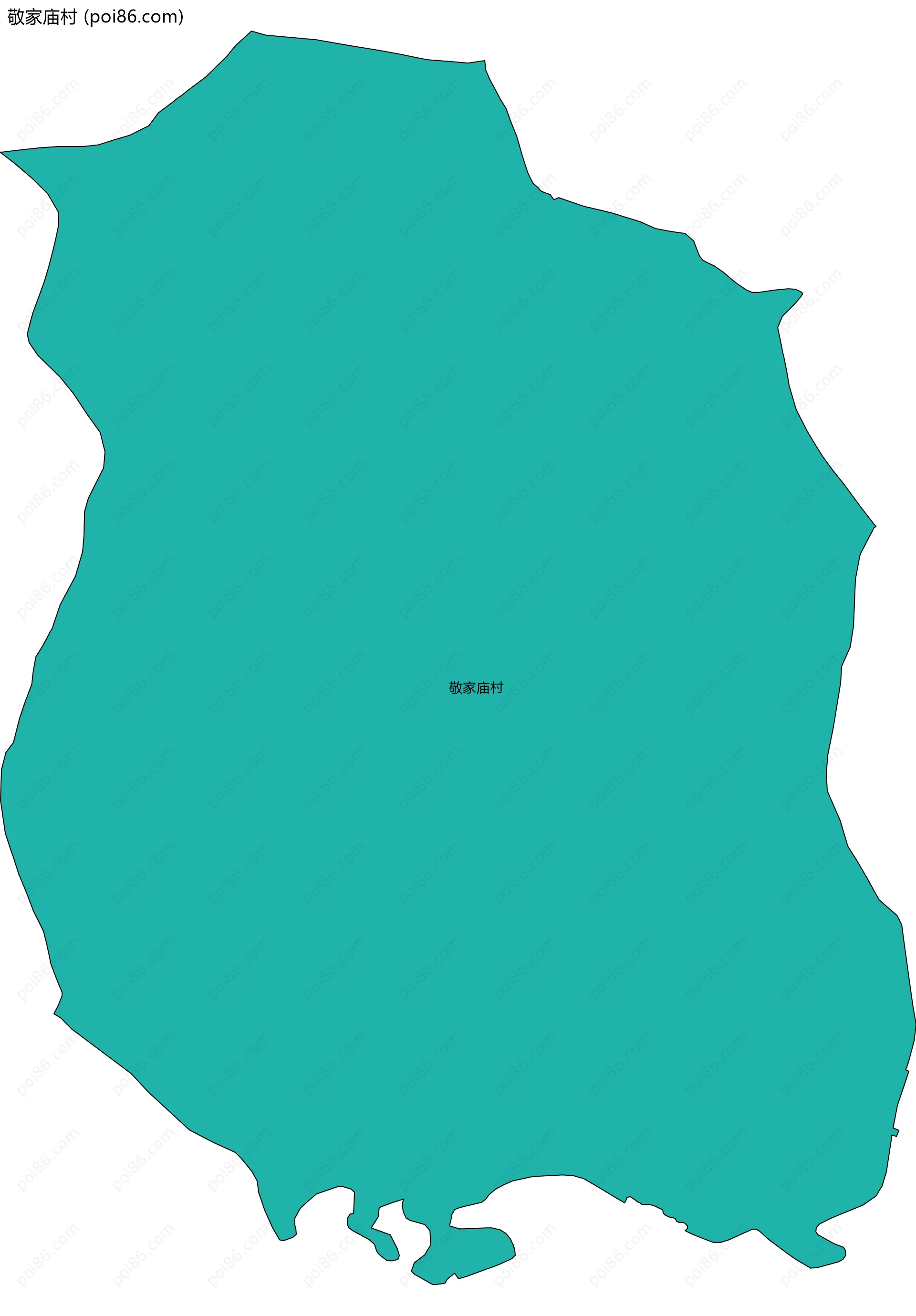 敬家庙村边界地图