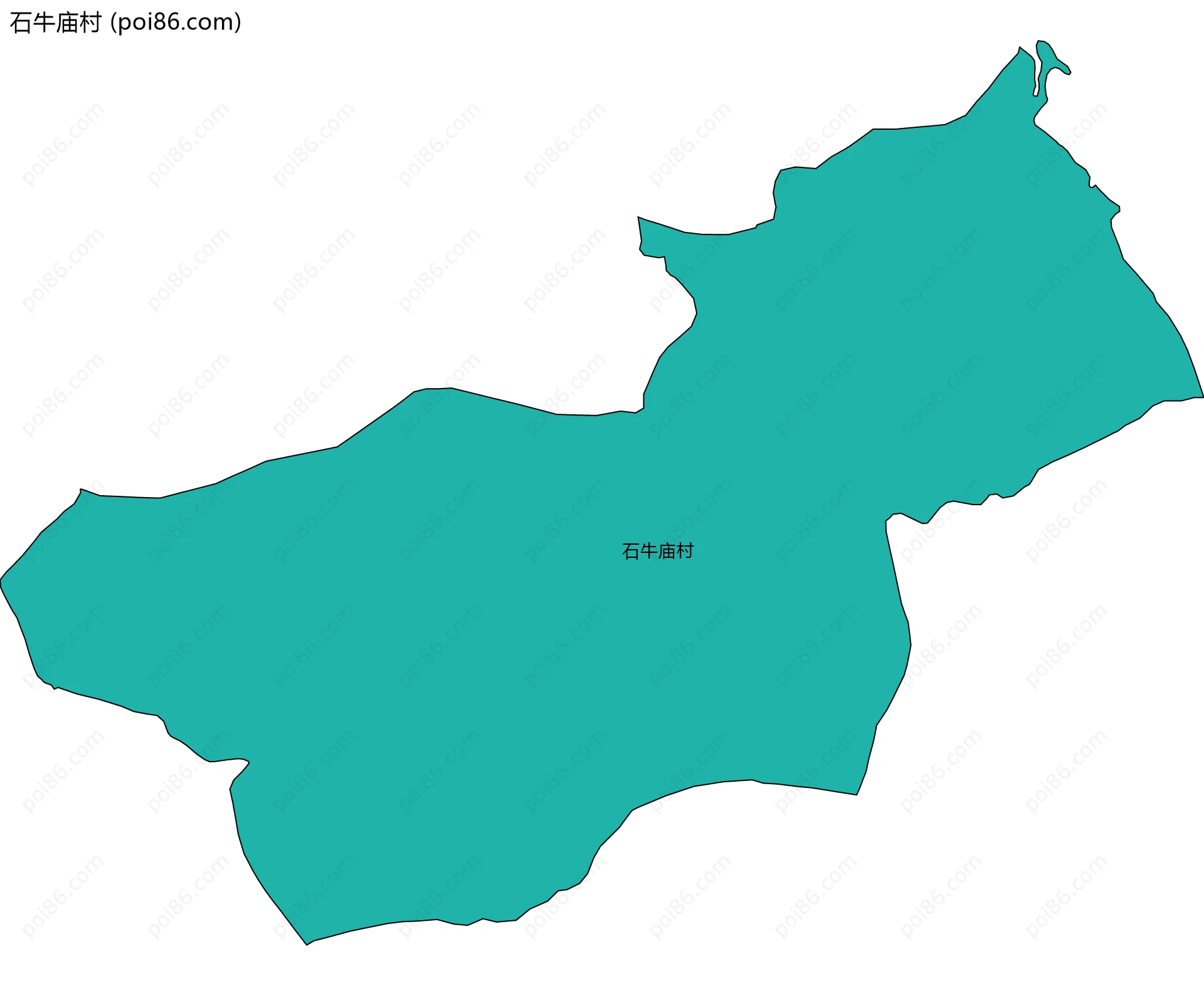 石牛庙村边界地图