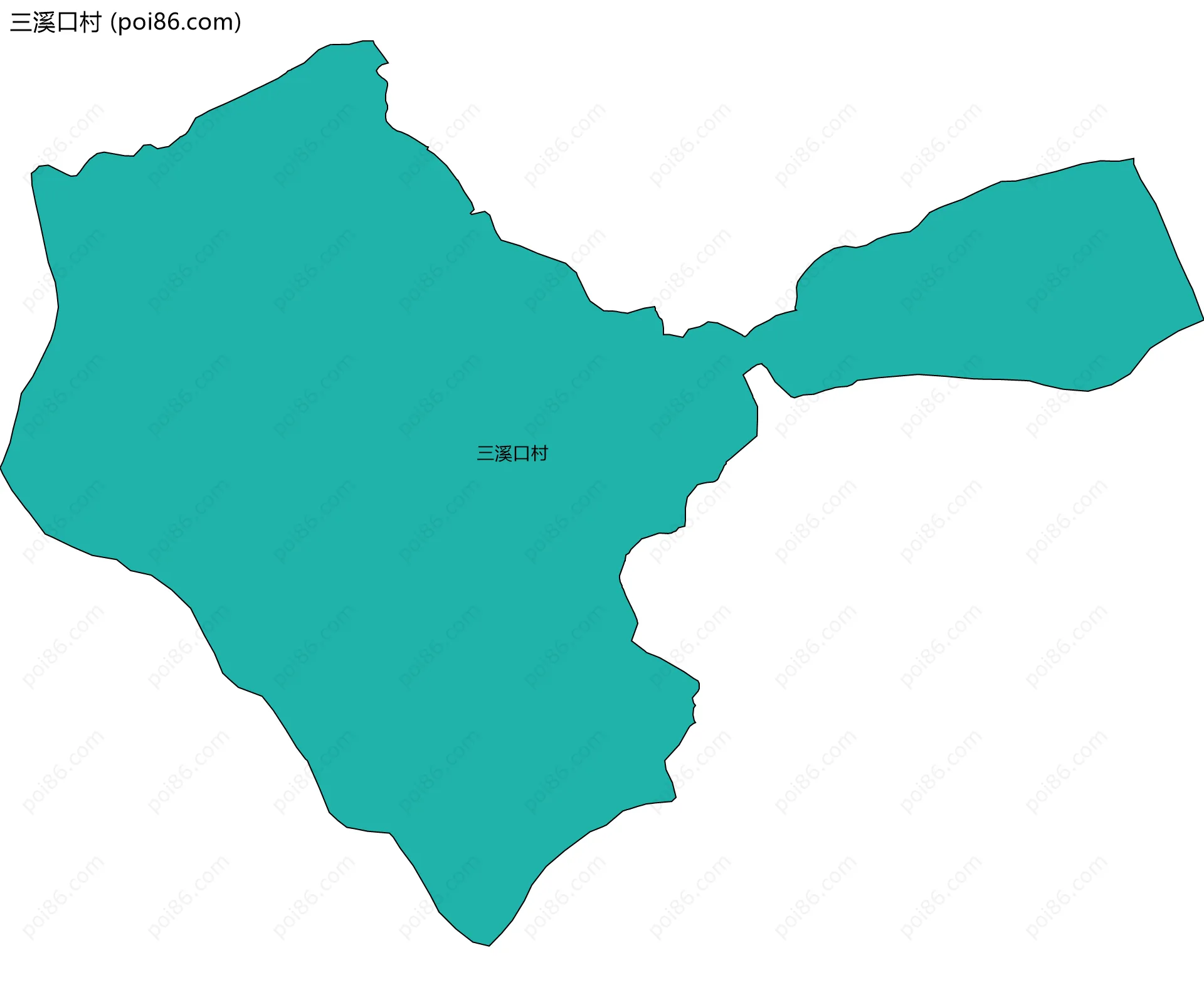 三溪口村边界地图