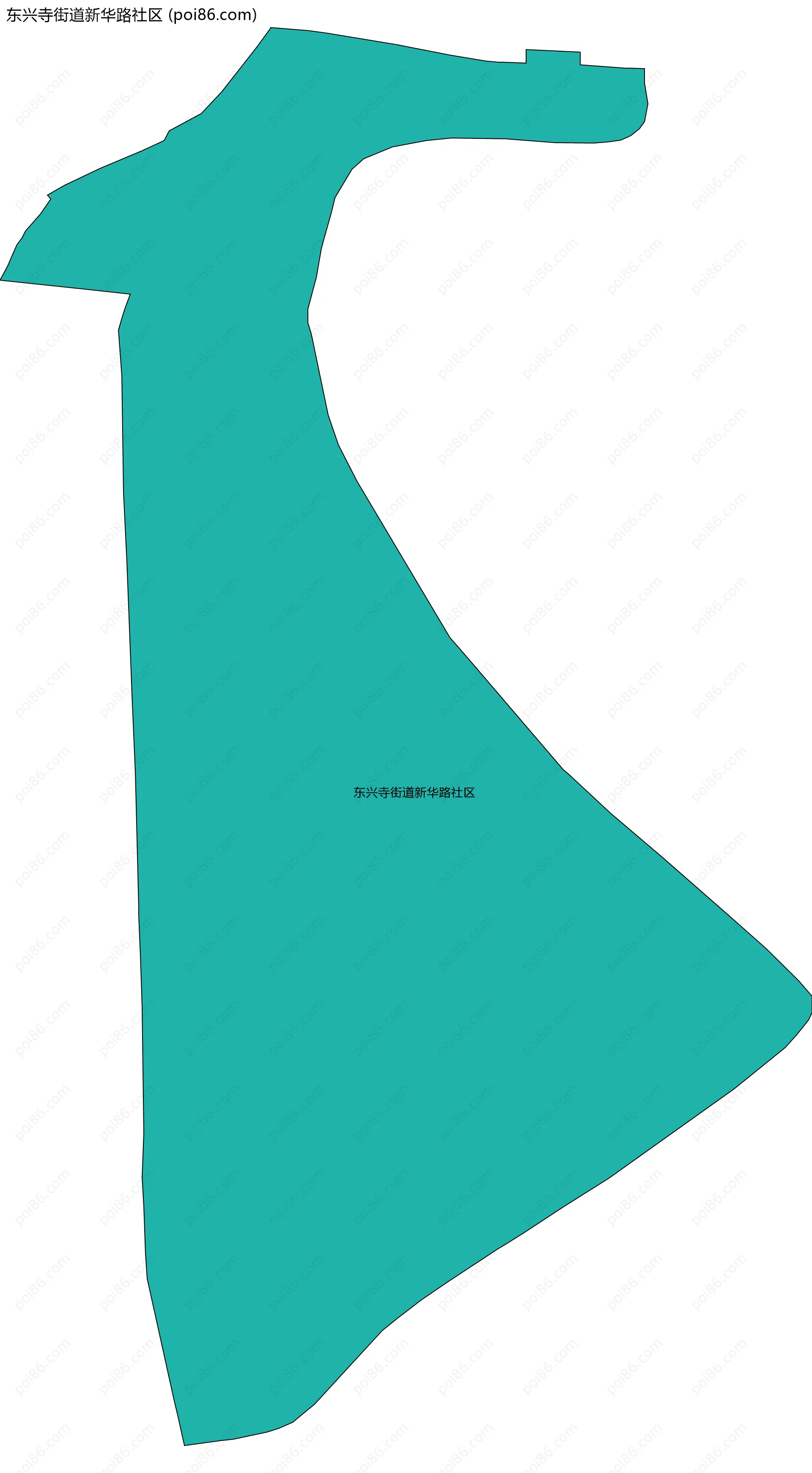 东兴寺街道新华路社区边界地图