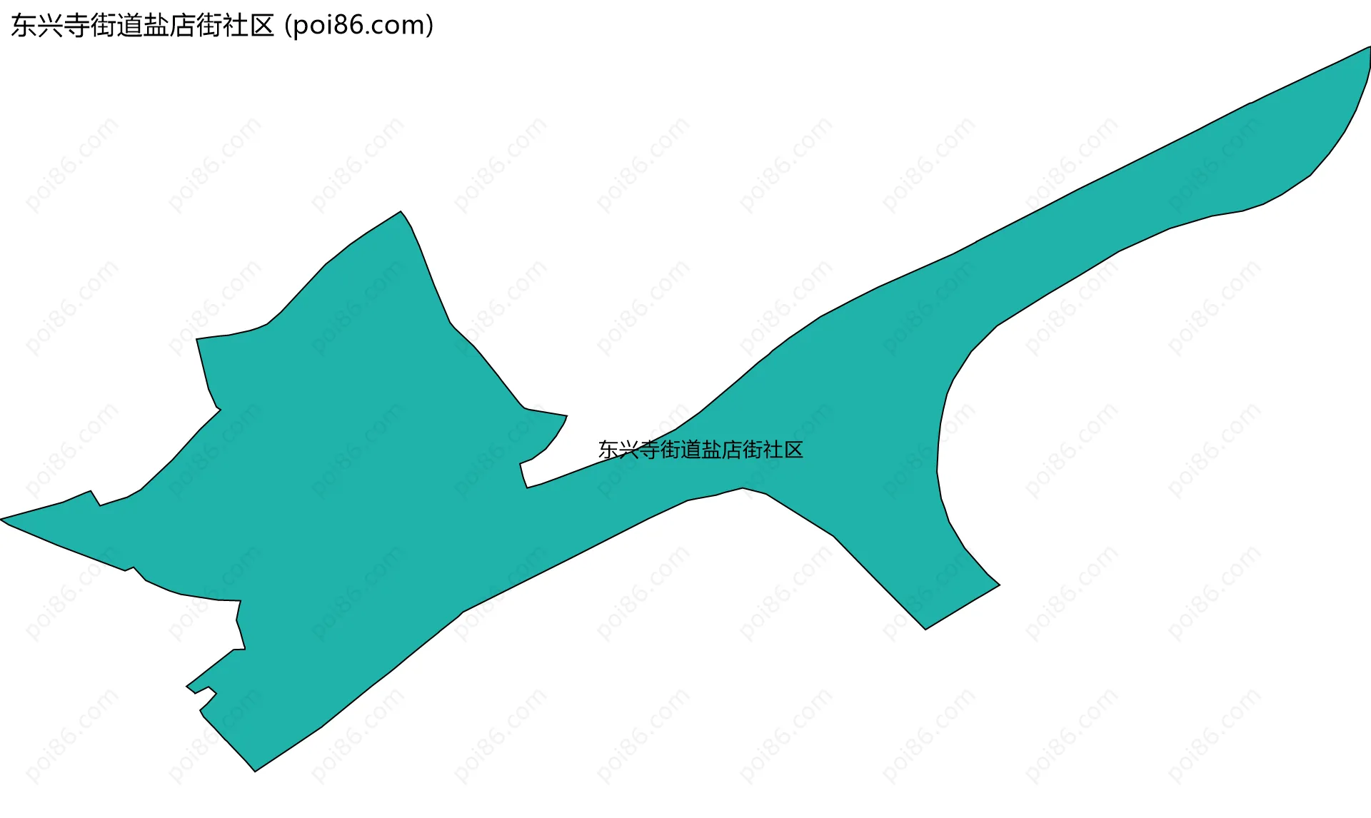 东兴寺街道盐店街社区边界地图
