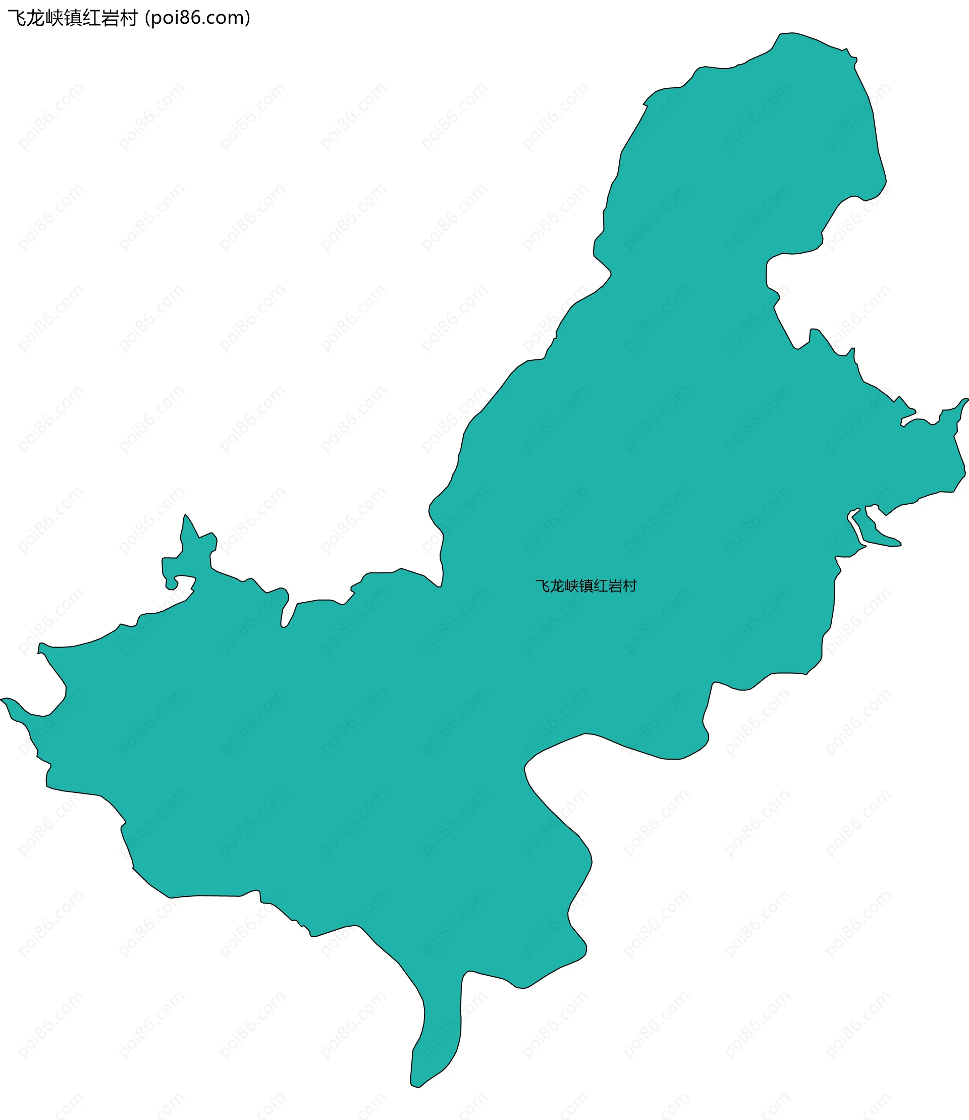 飞龙峡镇红岩村边界地图