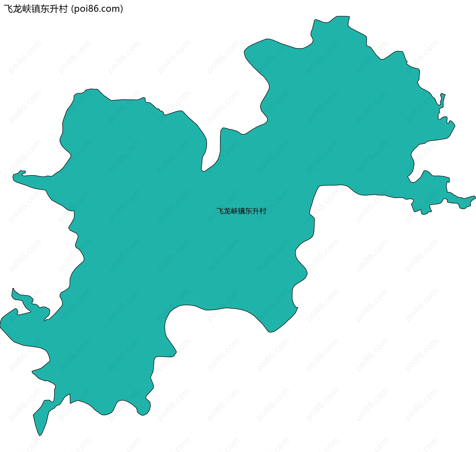 飞龙峡镇东升村边界地图