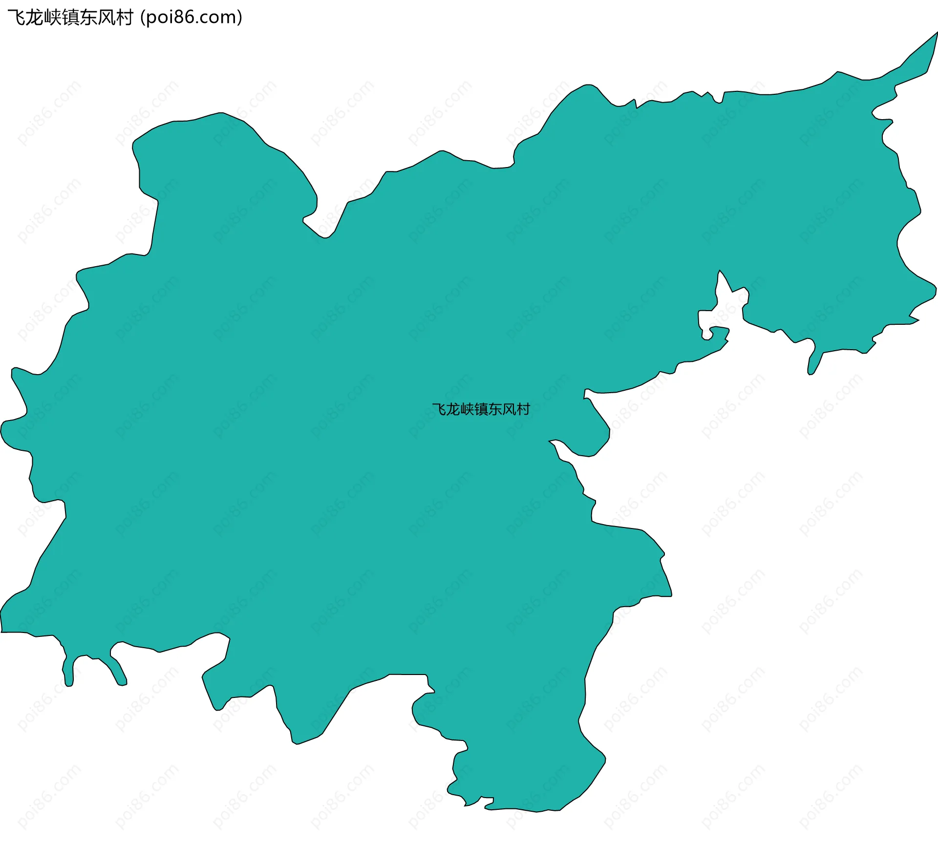 飞龙峡镇东风村边界地图