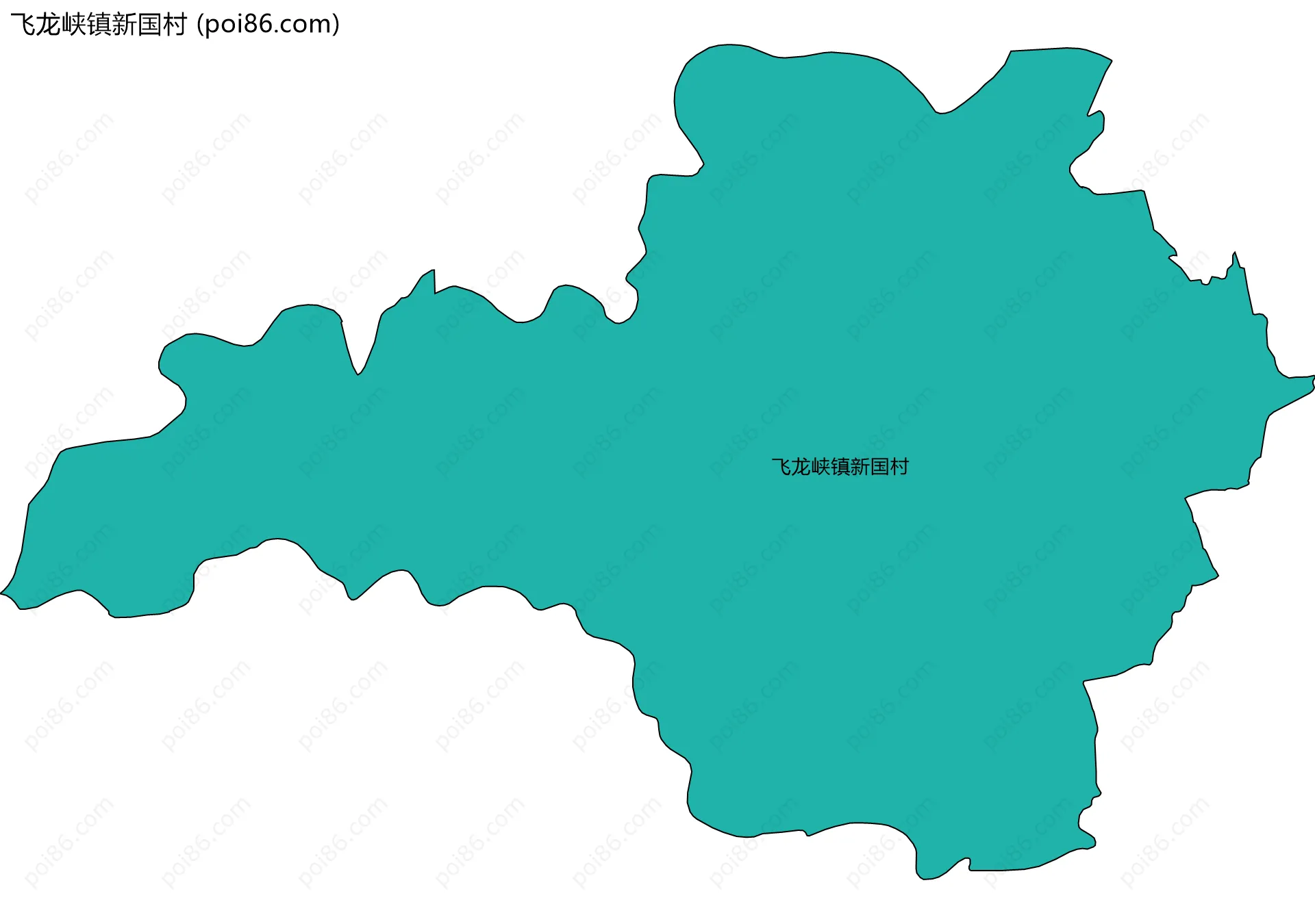 飞龙峡镇新国村边界地图