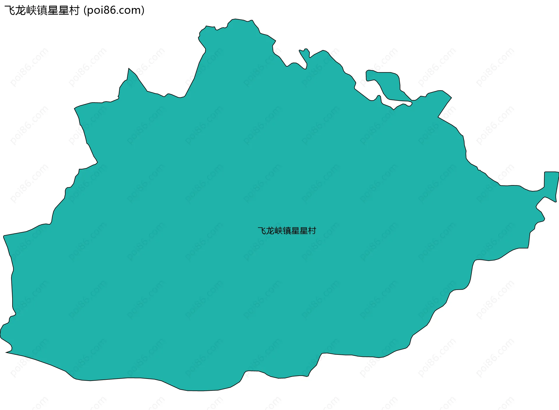 飞龙峡镇星星村边界地图