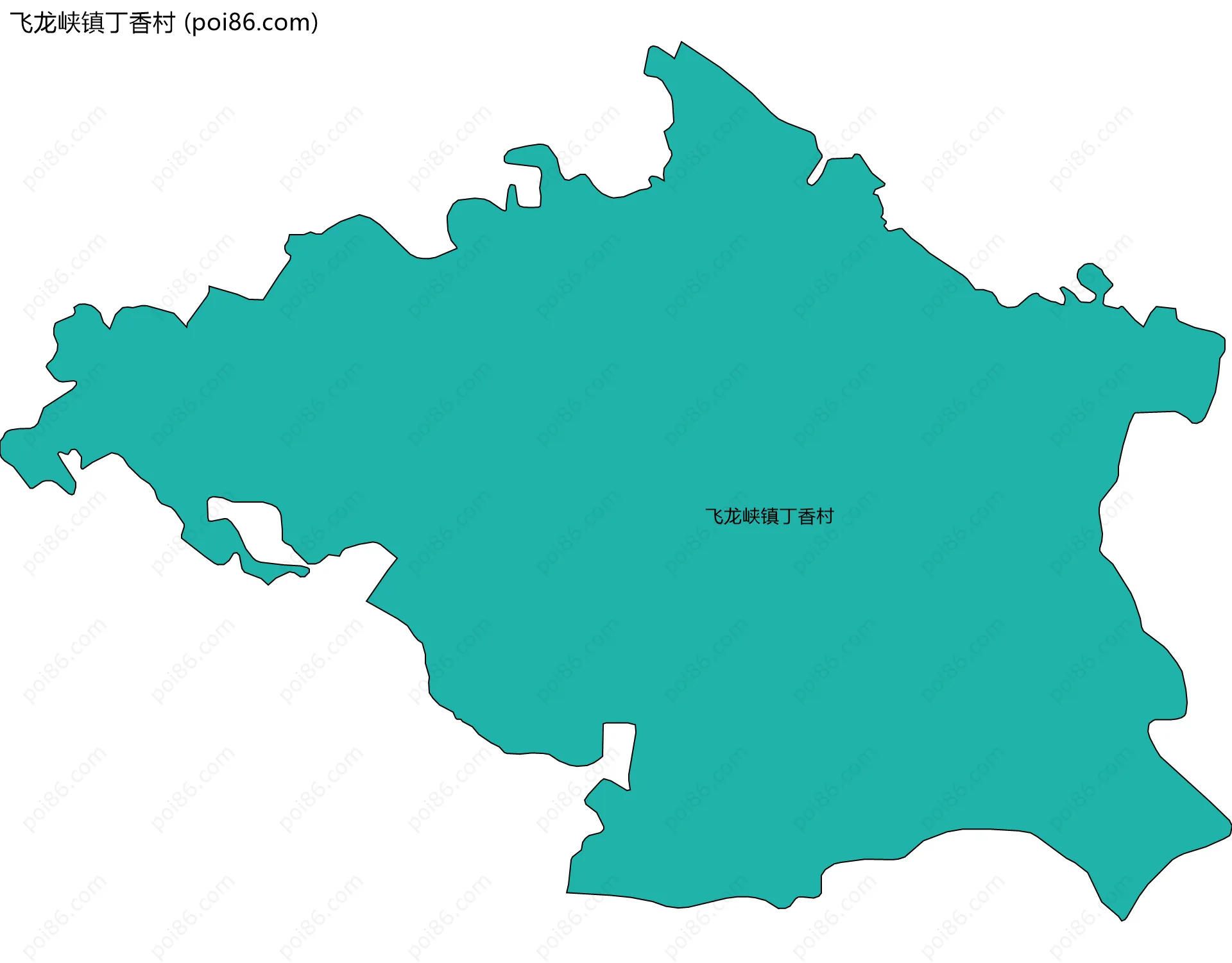 飞龙峡镇丁香村边界地图