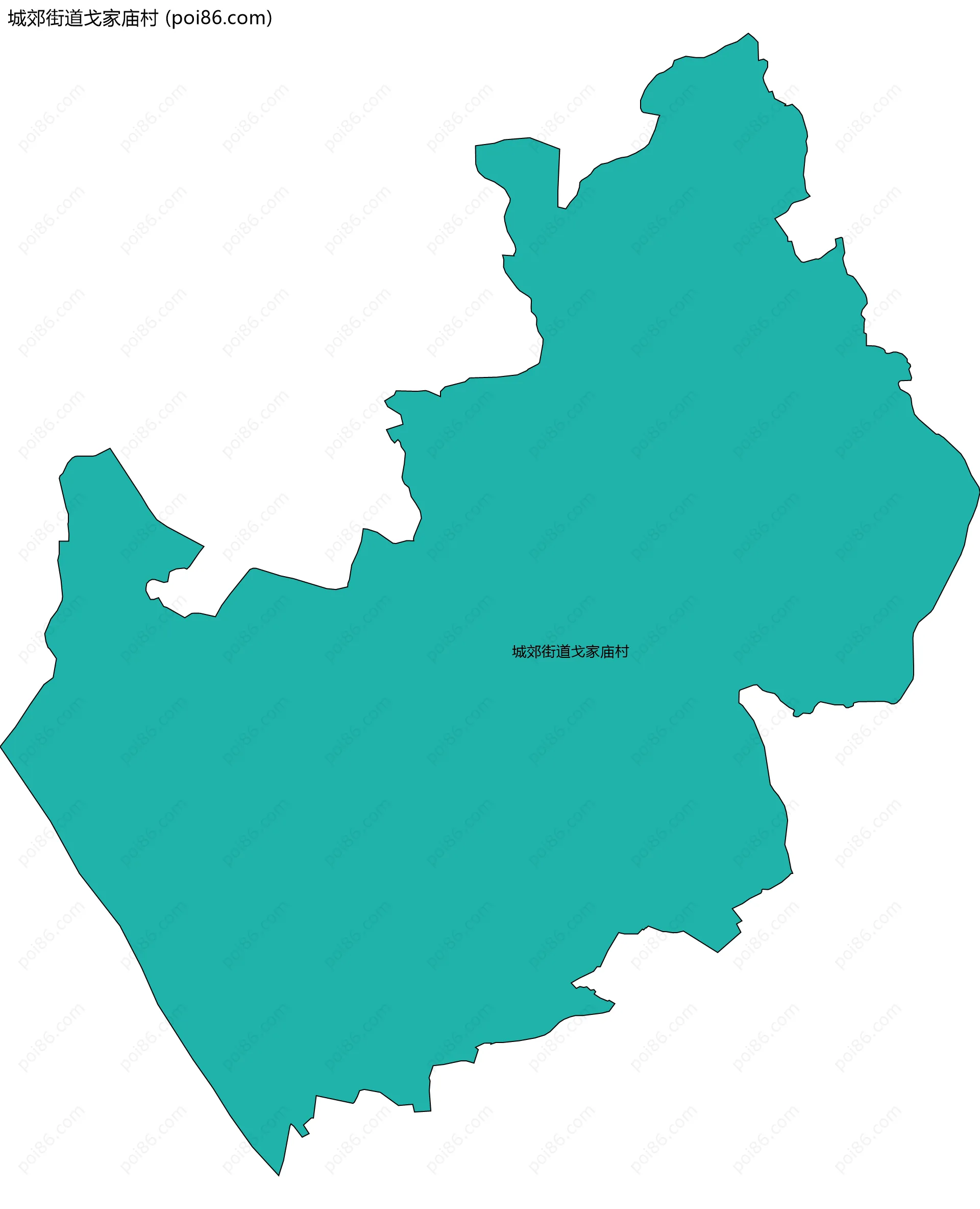 城郊街道戈家庙村边界地图