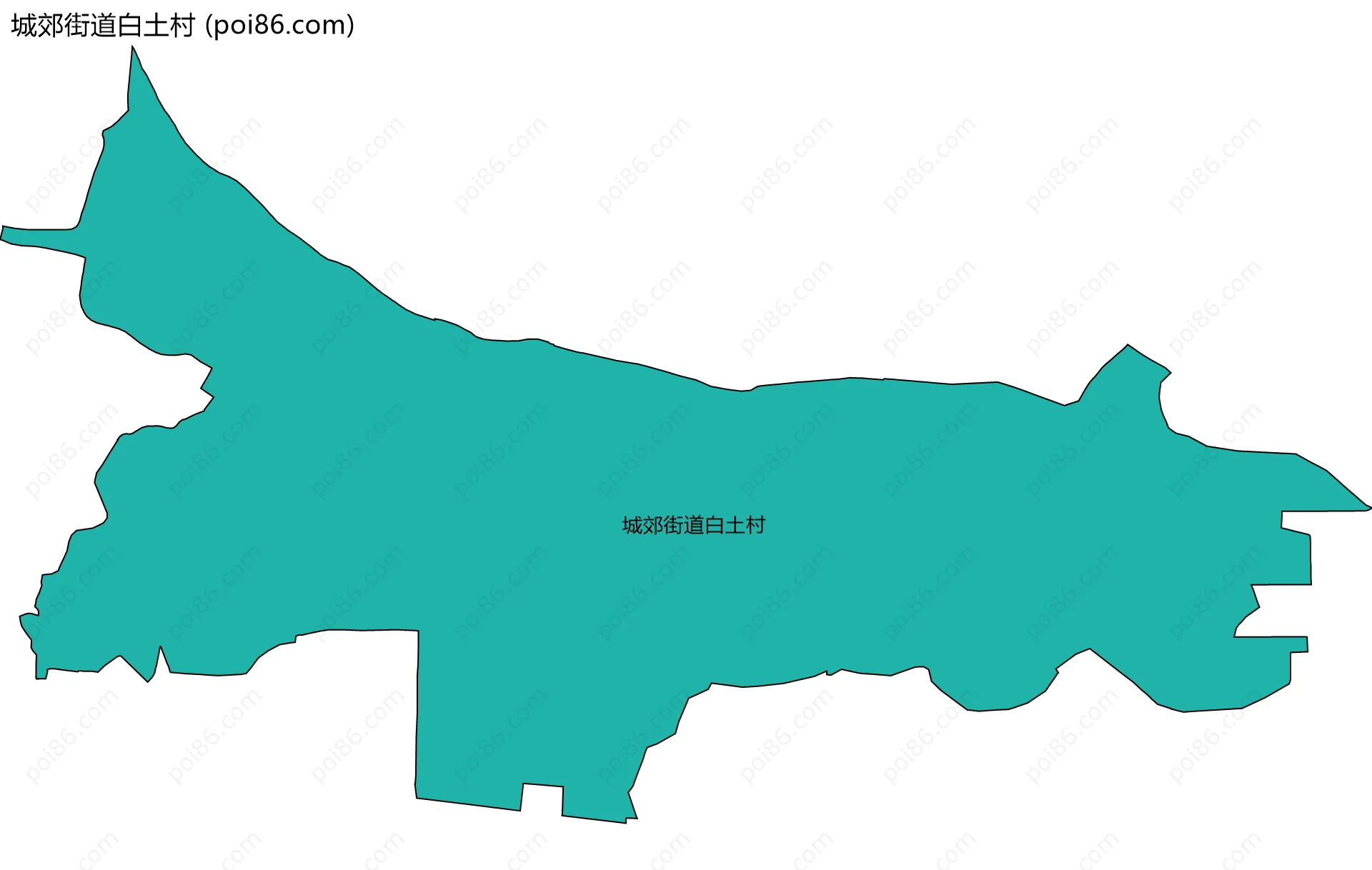 城郊街道白土村边界地图