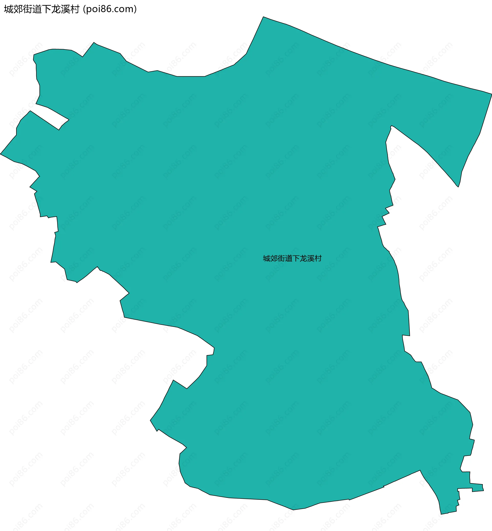 城郊街道下龙溪村边界地图