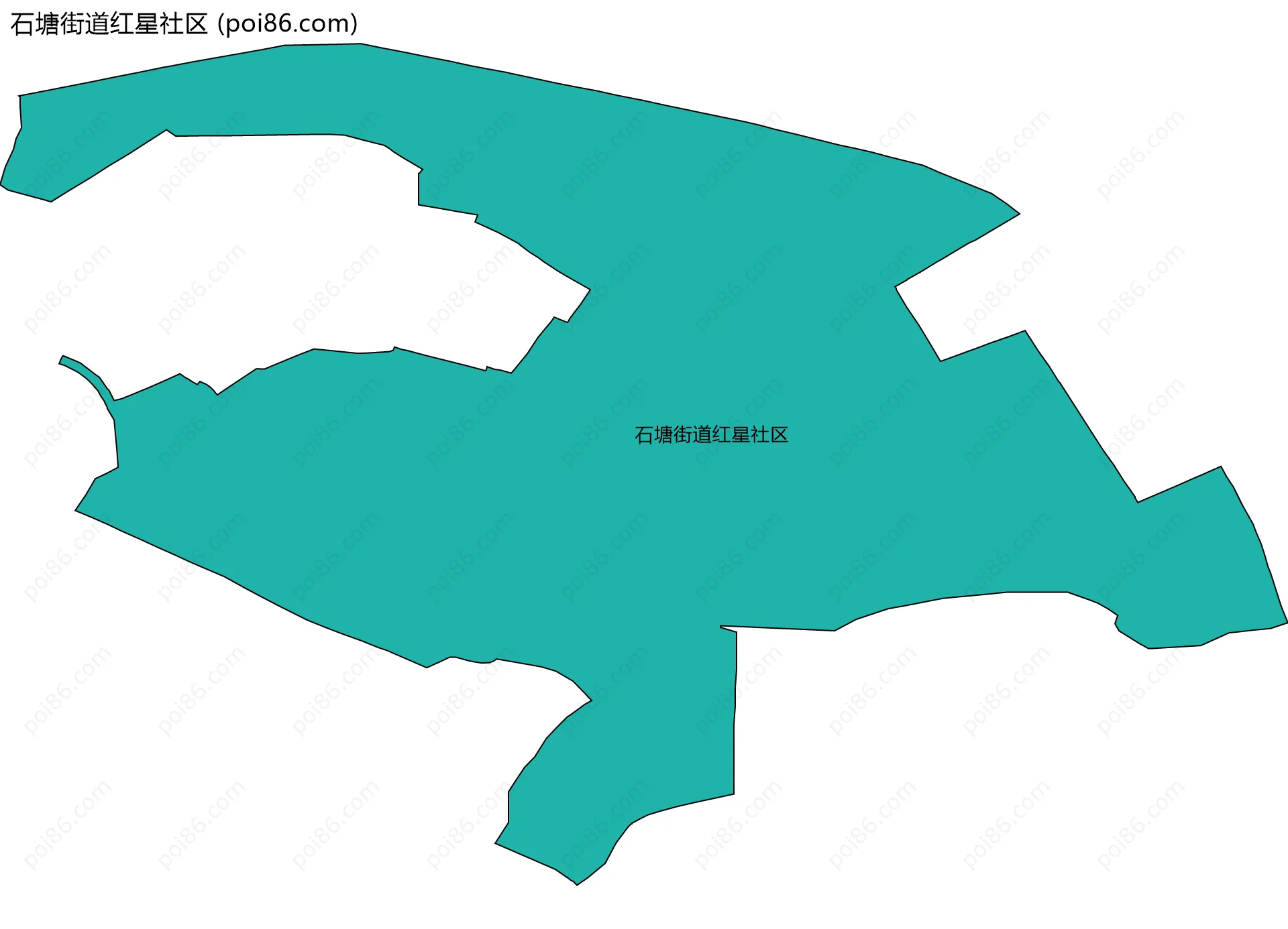 石塘街道红星社区边界地图