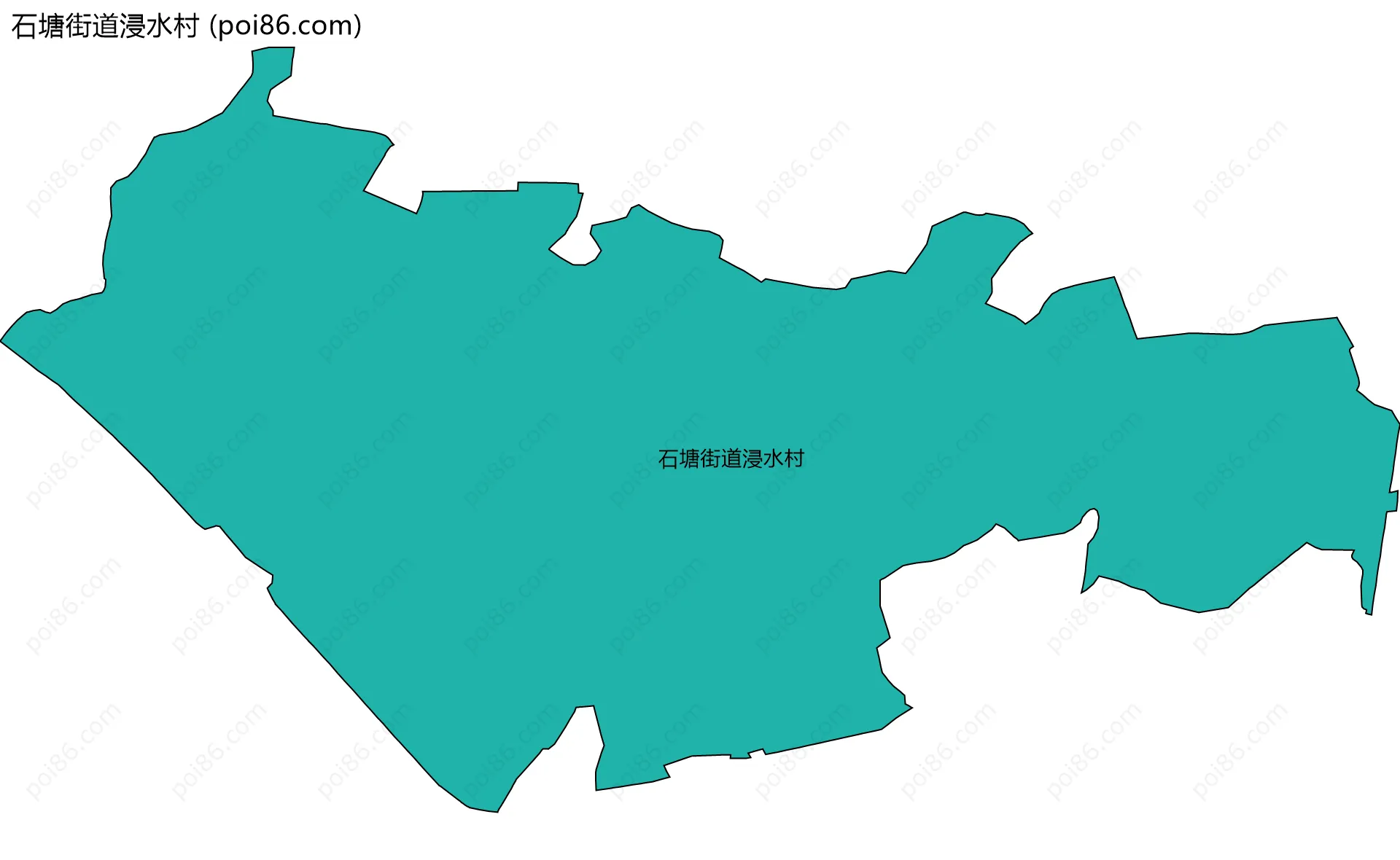 石塘街道浸水村边界地图