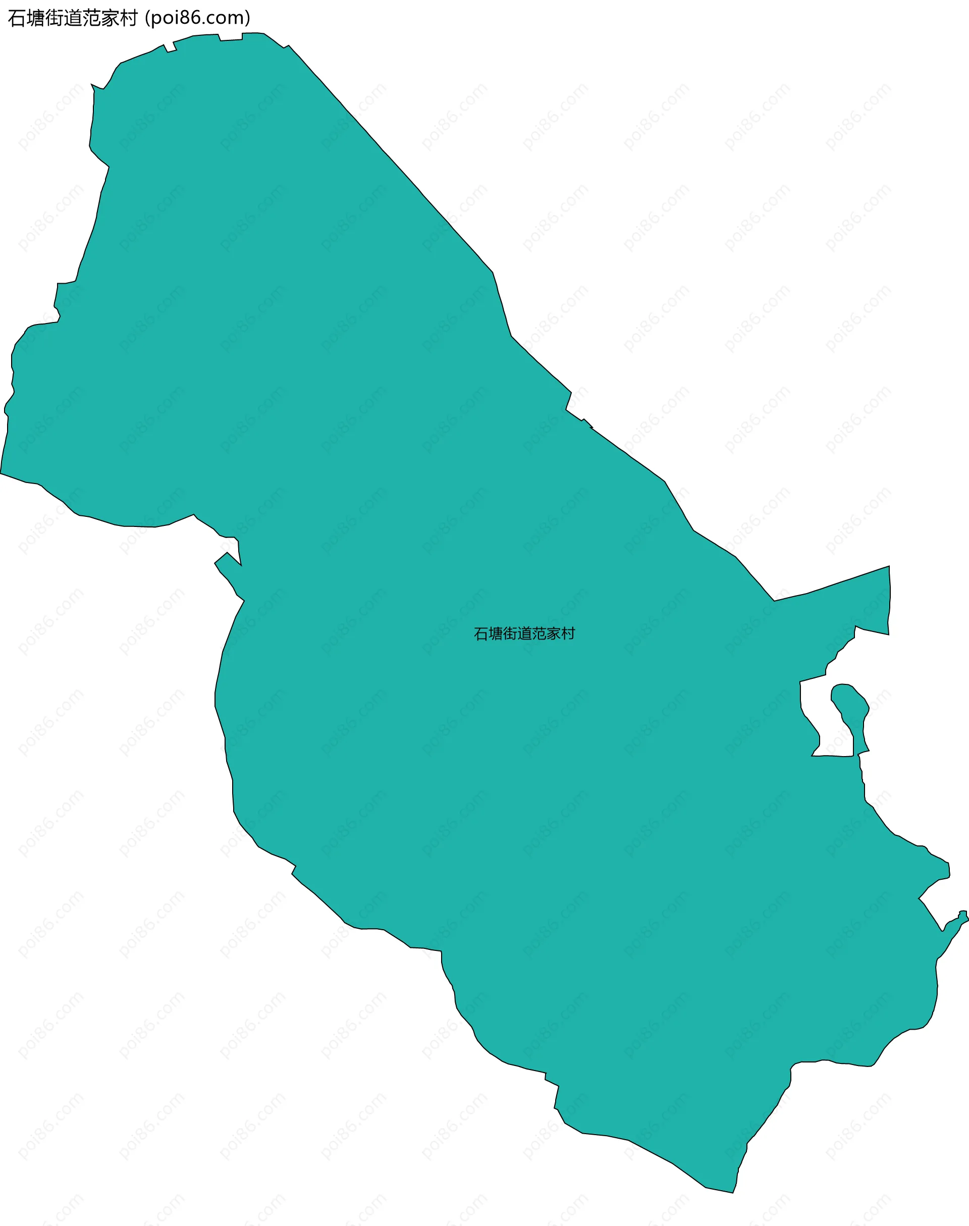 石塘街道范家村边界地图