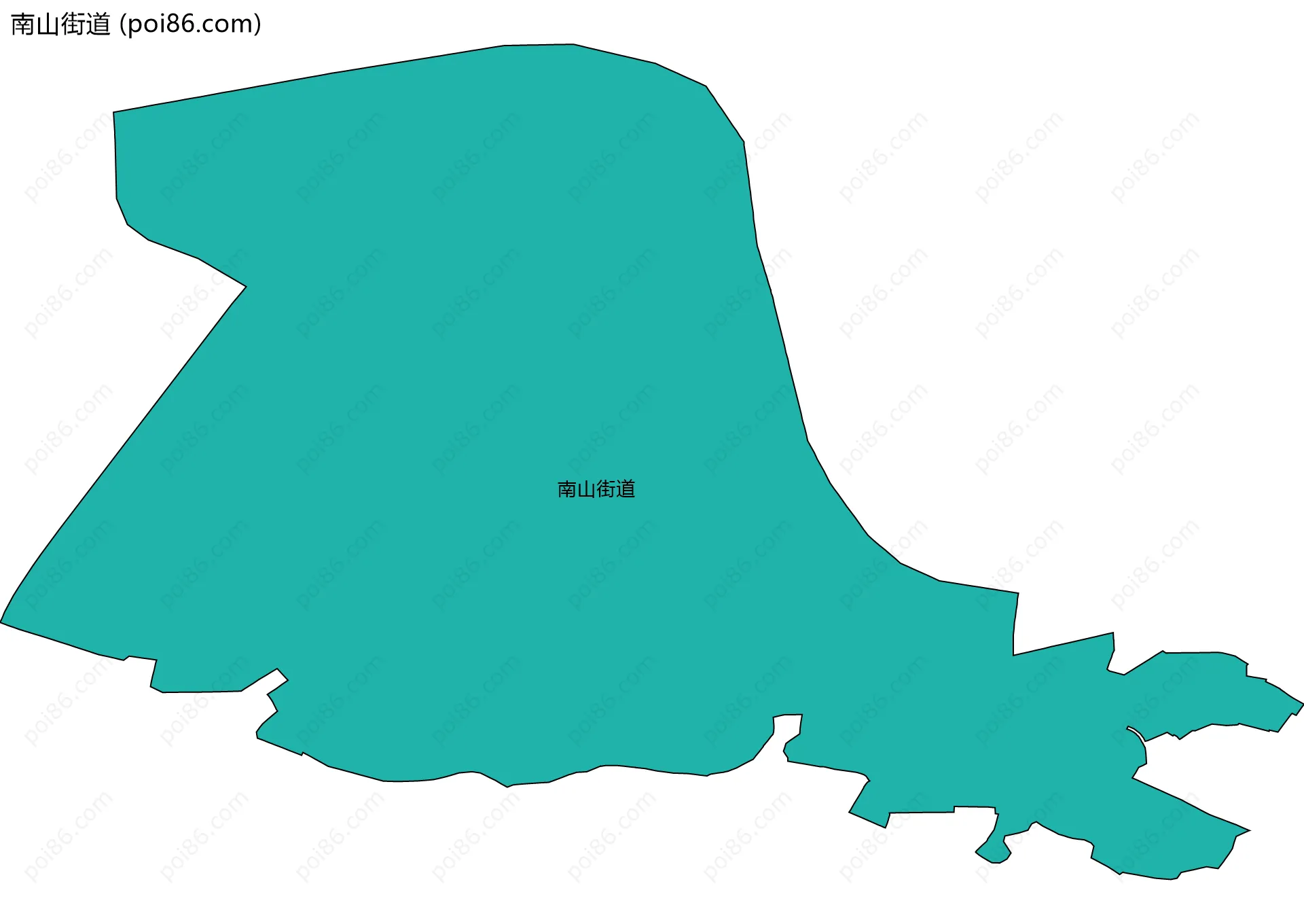 南山街道边界地图