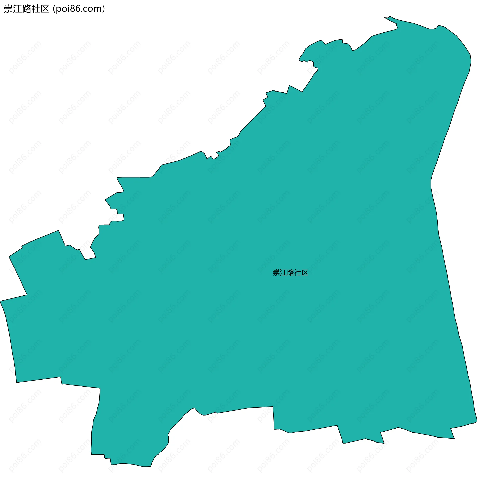 崇江路社区边界地图