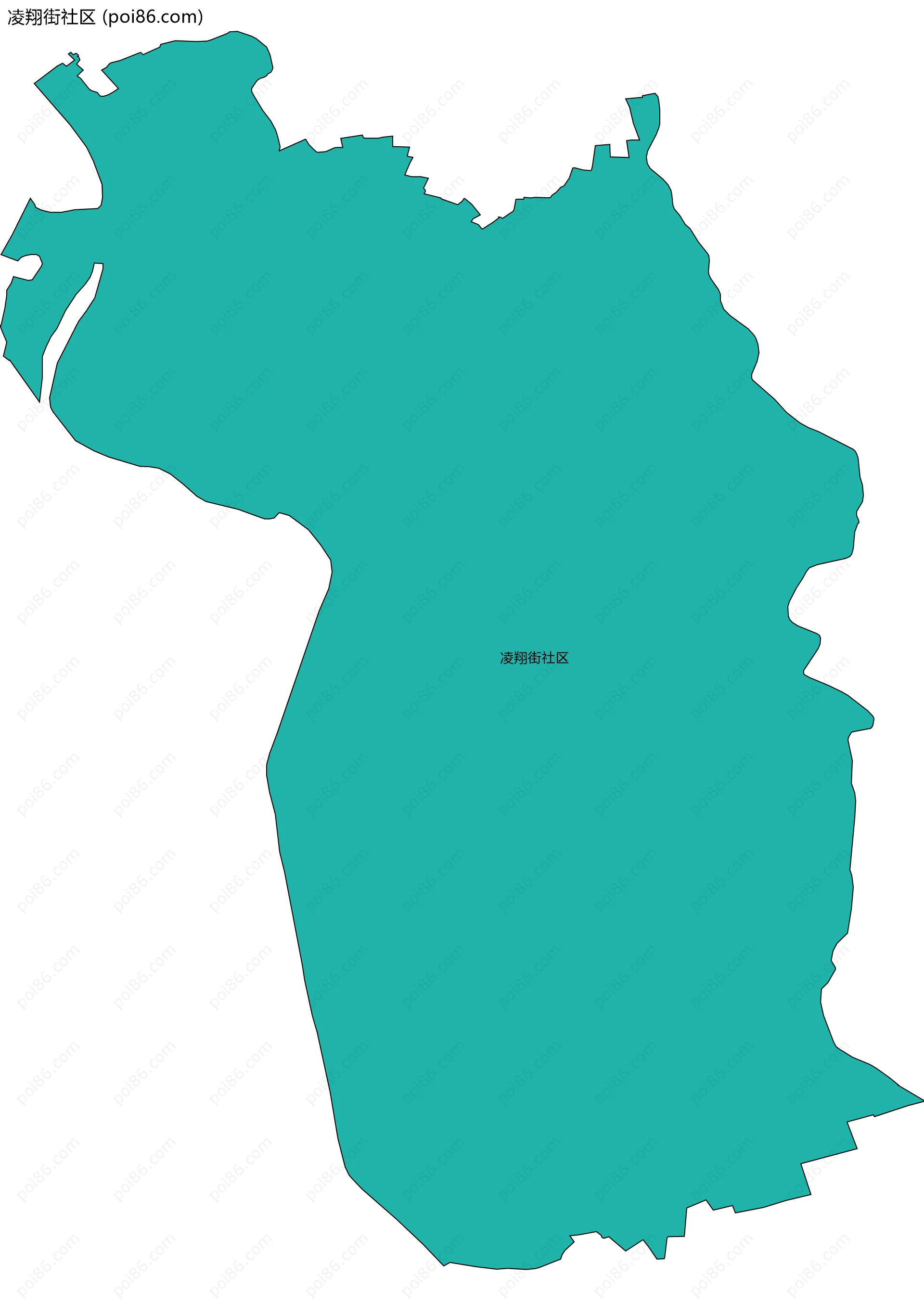 凌翔街社区边界地图