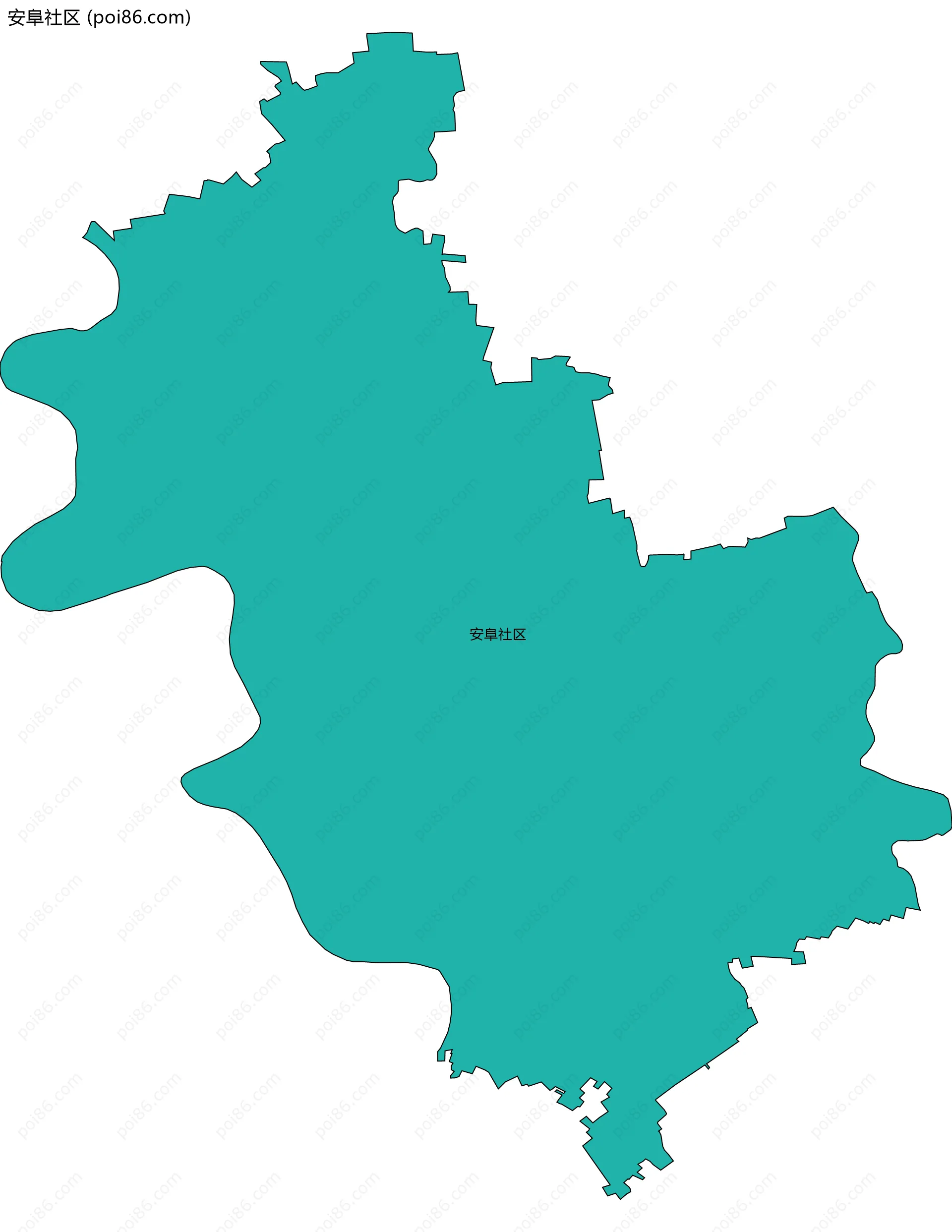 安阜社区边界地图