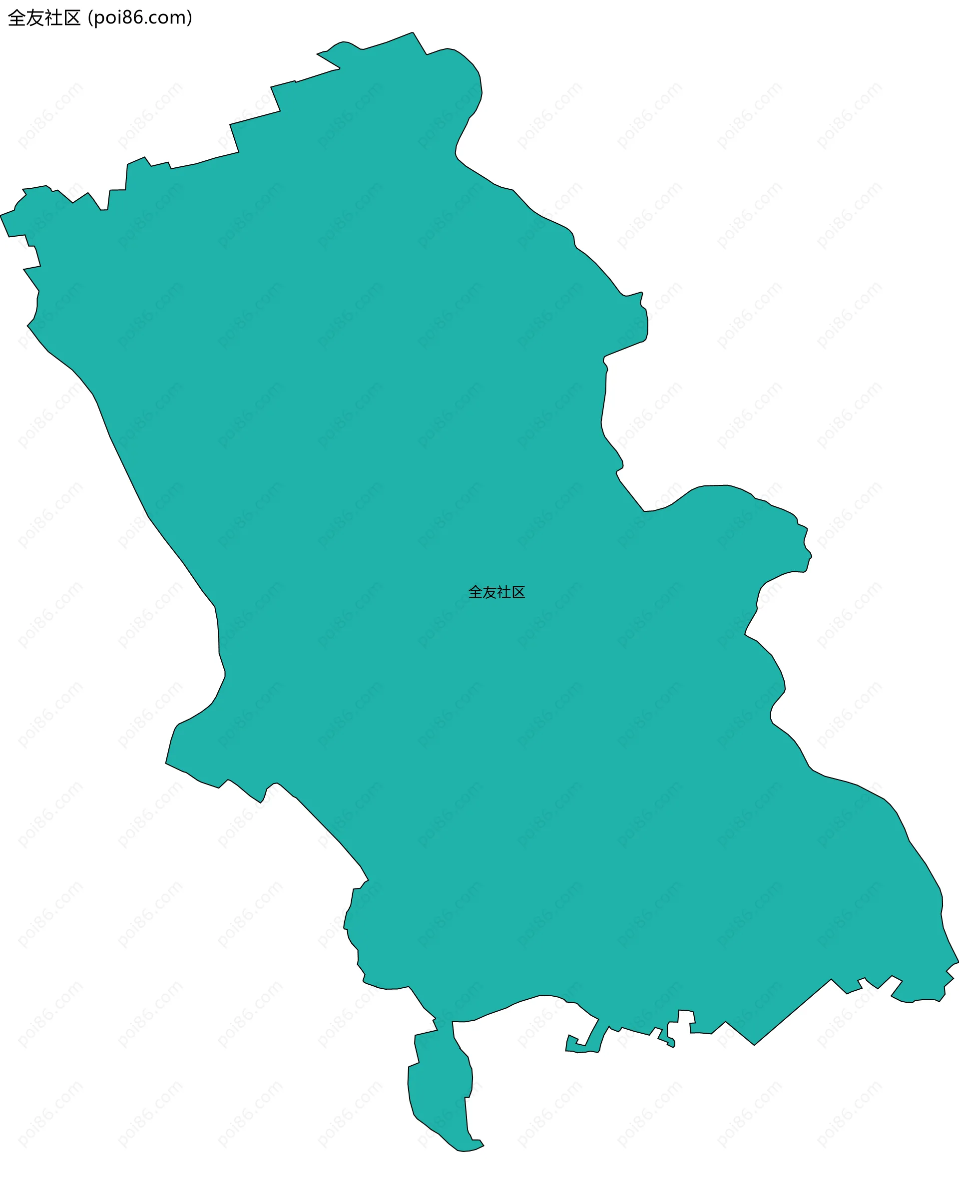 全友社区边界地图