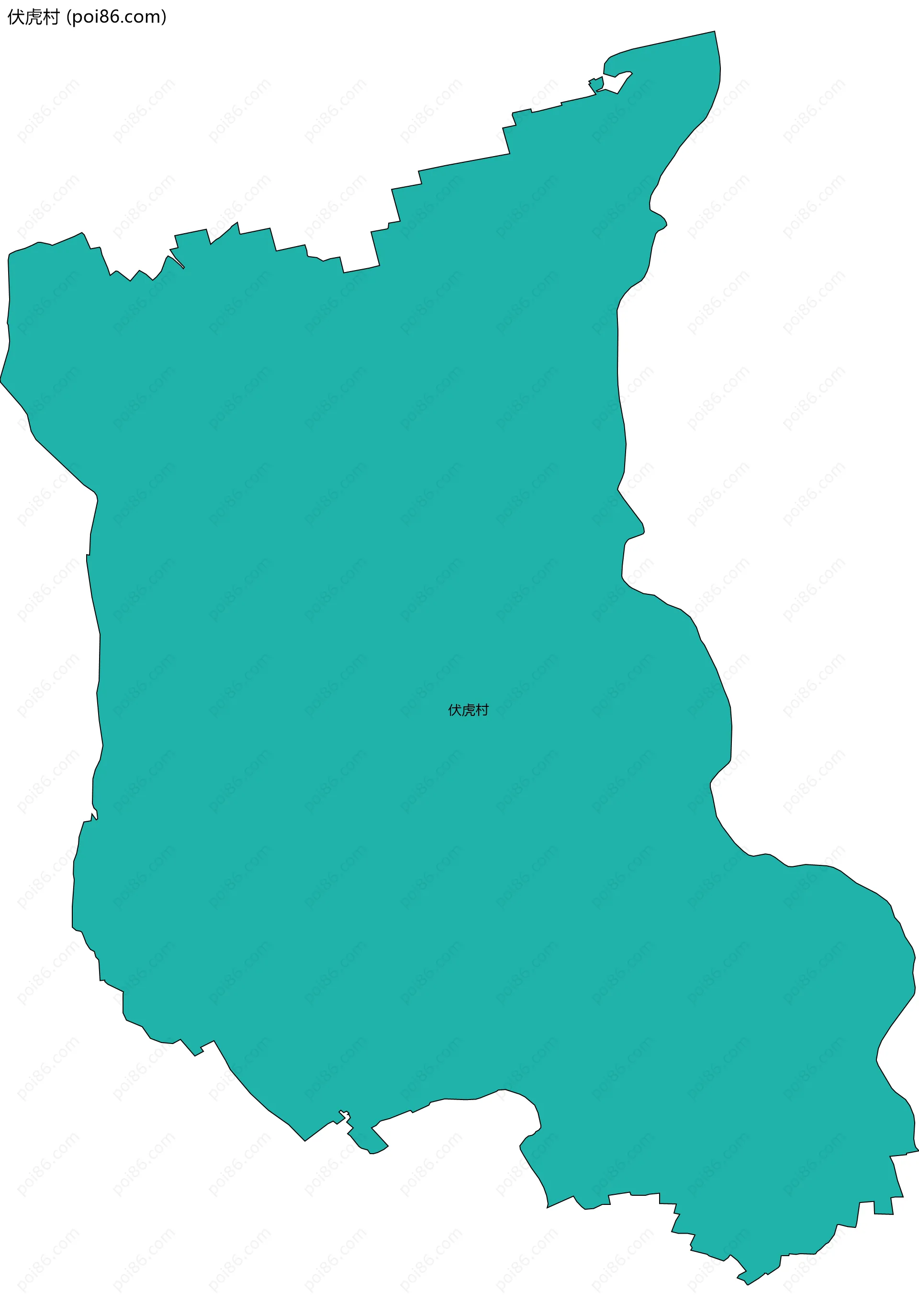 伏虎村边界地图