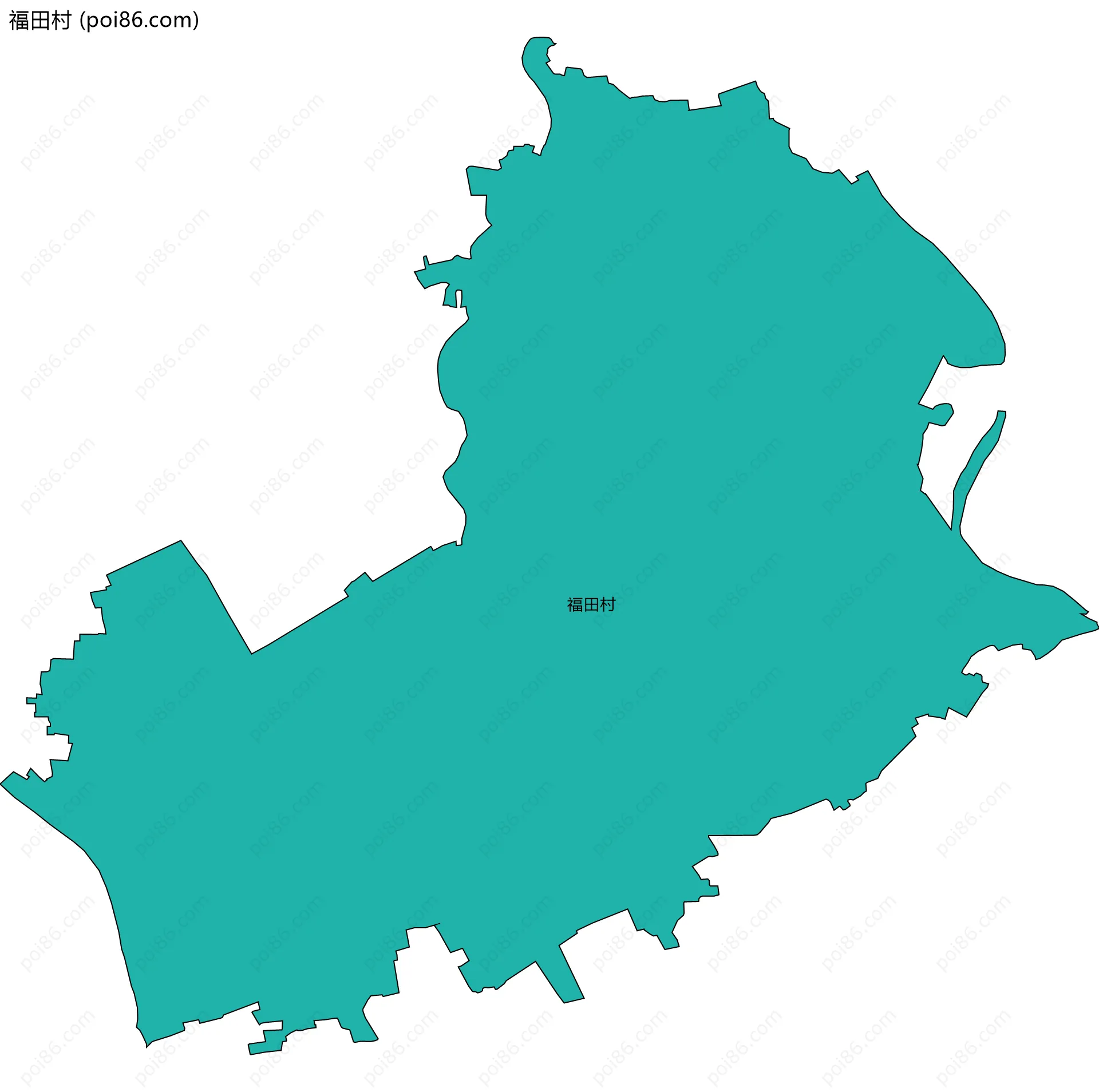 福田村边界地图