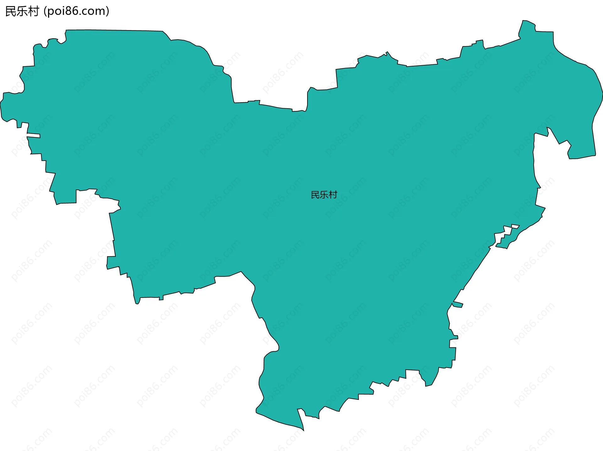 民乐村边界地图