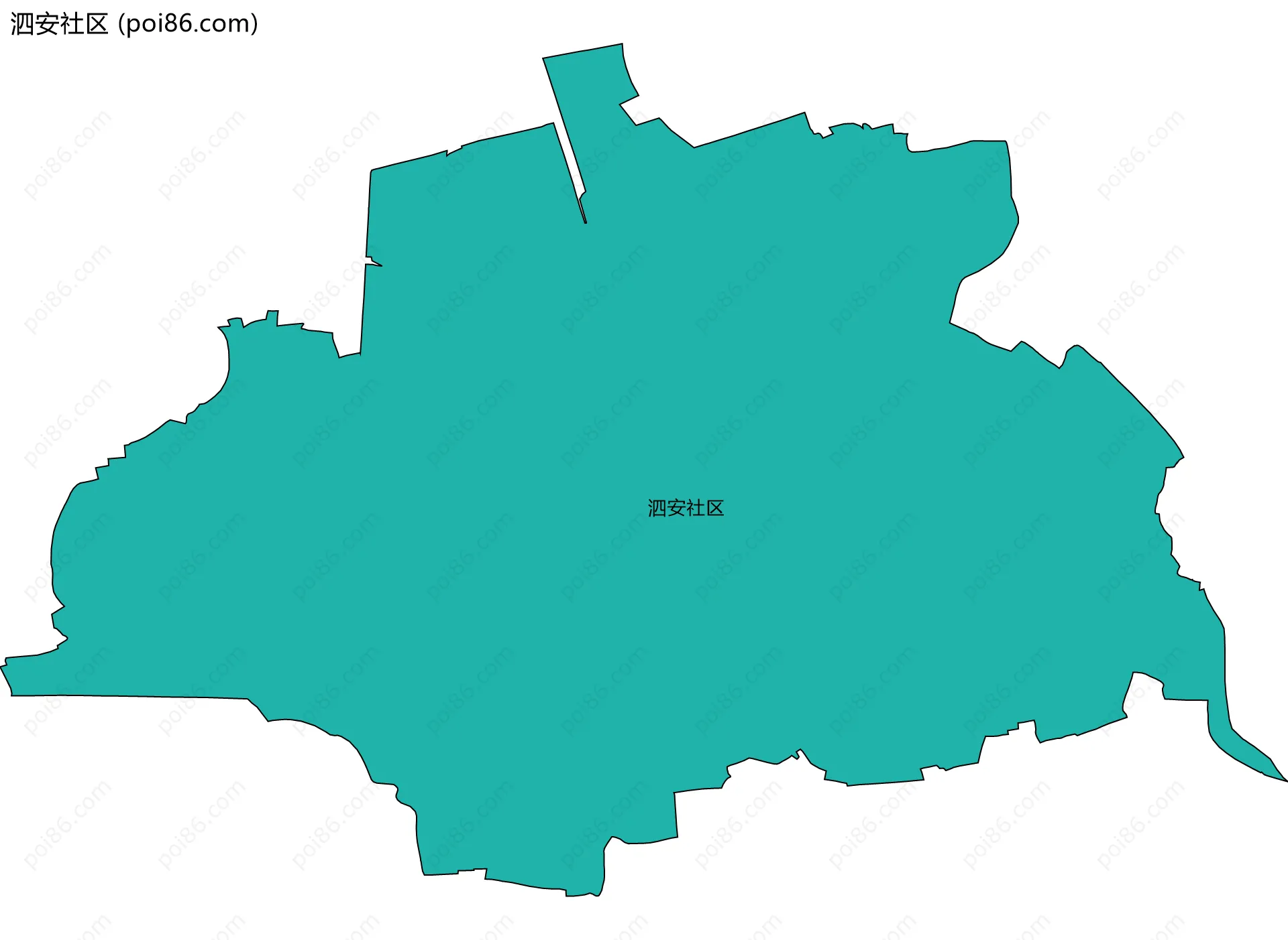 泗安社区边界地图