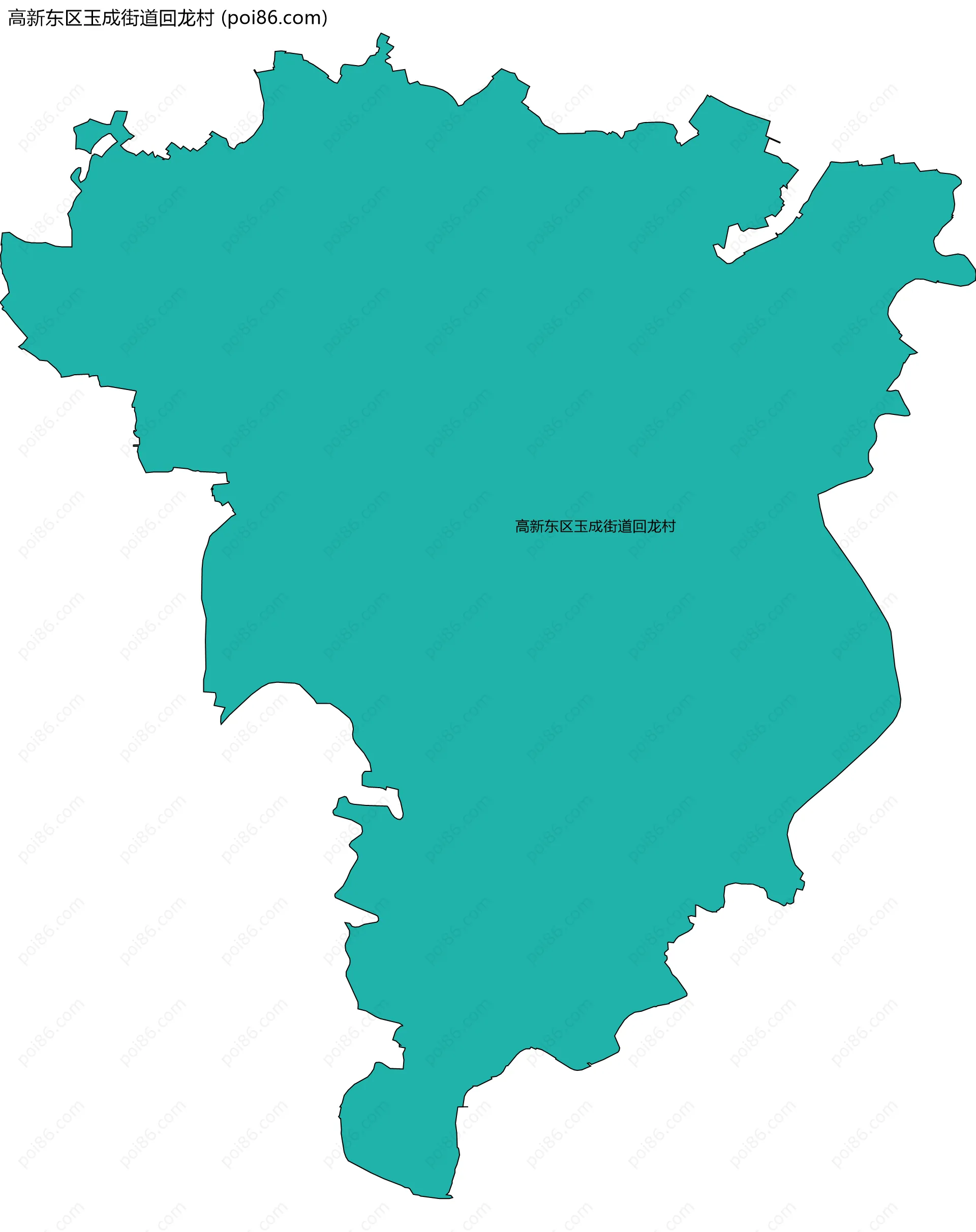 高新东区玉成街道回龙村边界地图