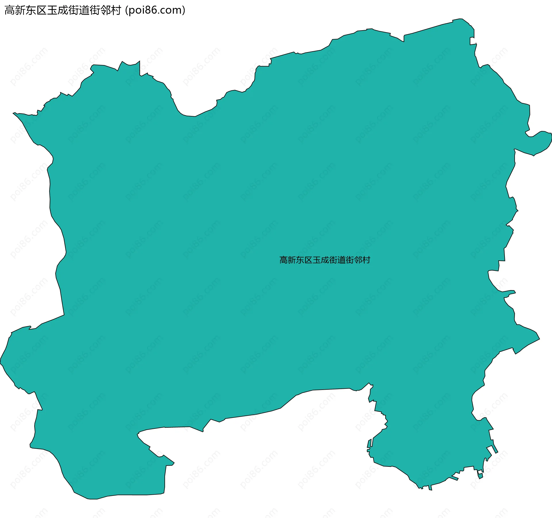 高新东区玉成街道街邻村边界地图