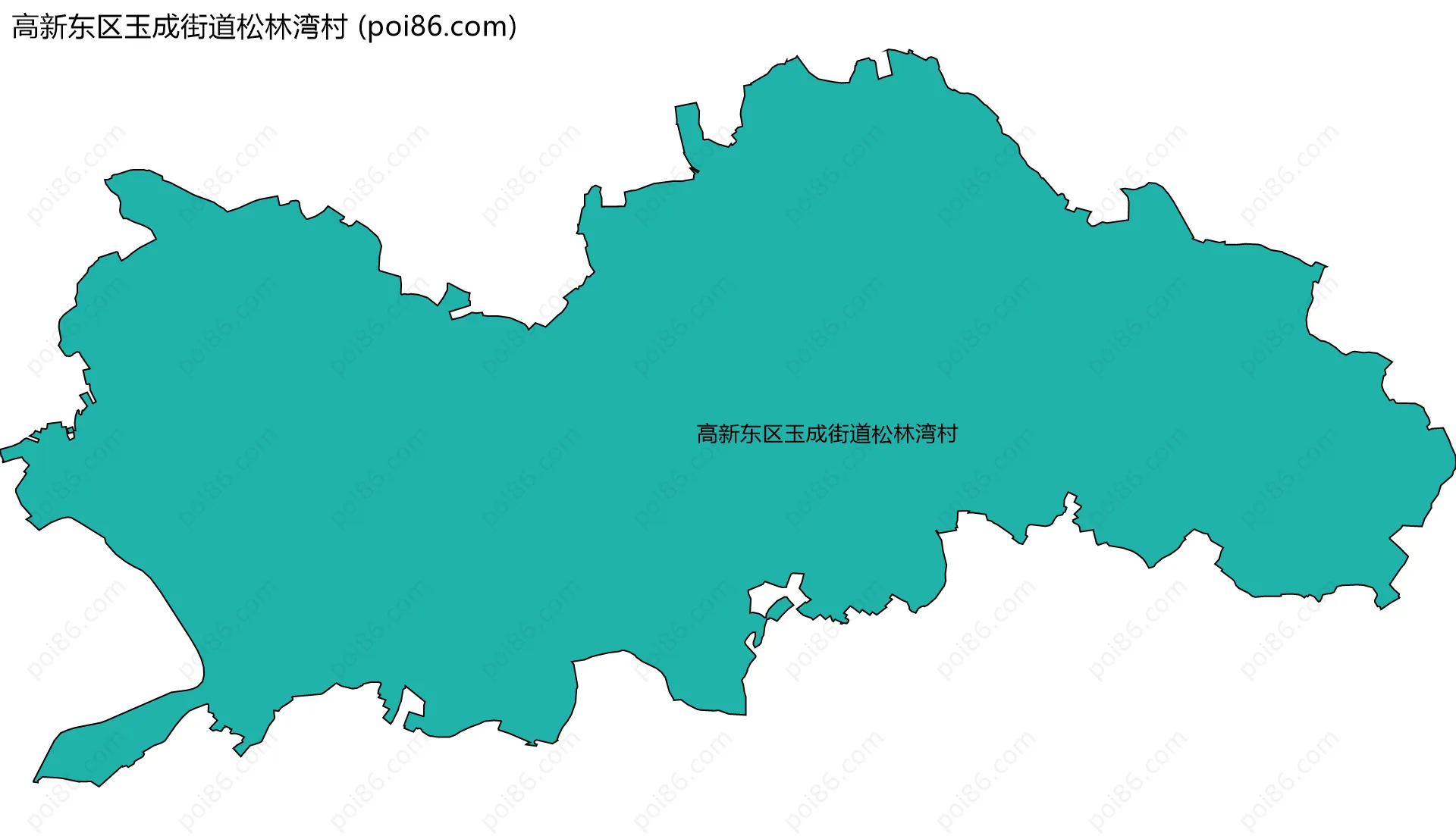 高新东区玉成街道松林湾村边界地图