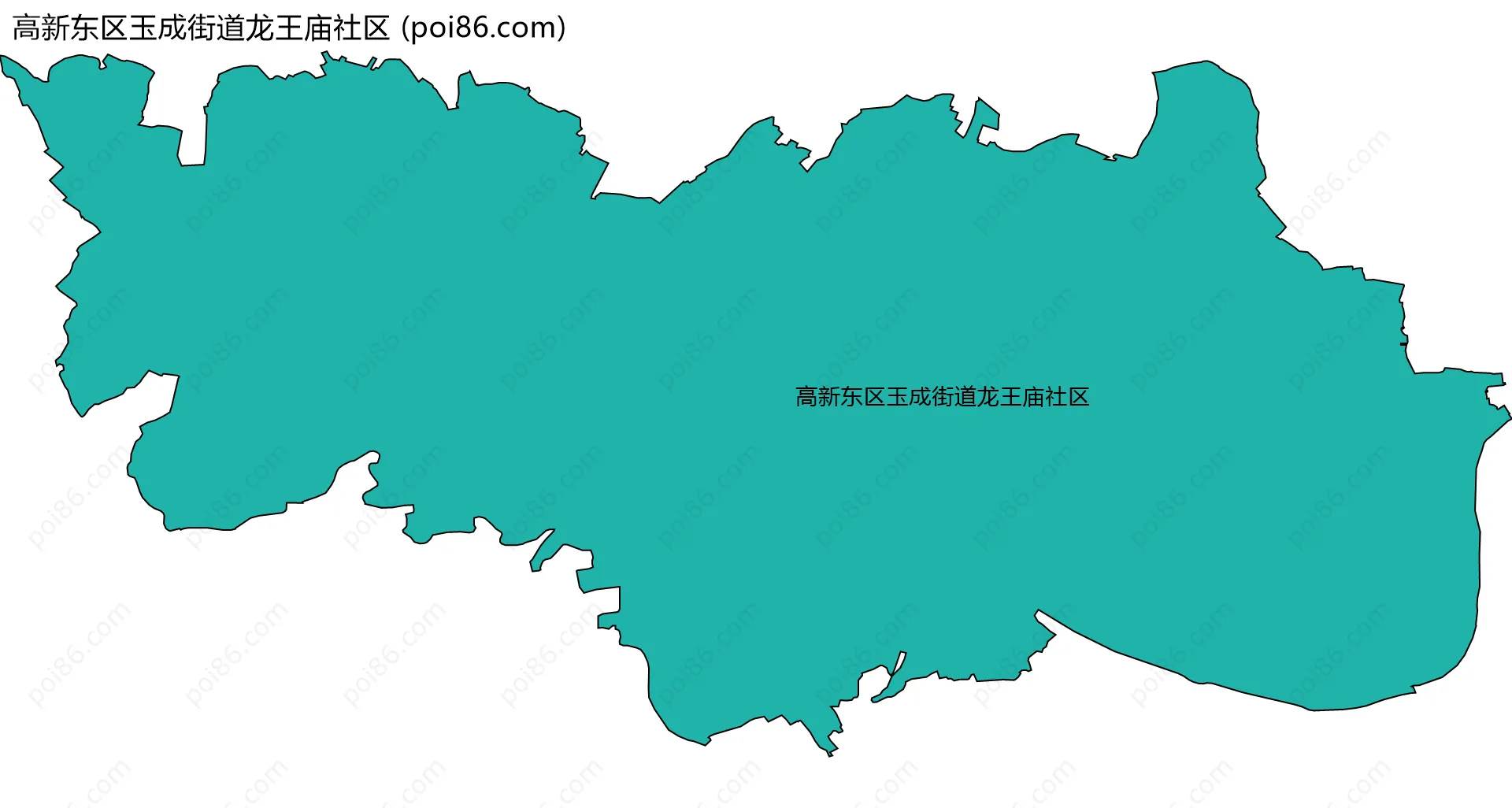 高新东区玉成街道龙王庙社区边界地图