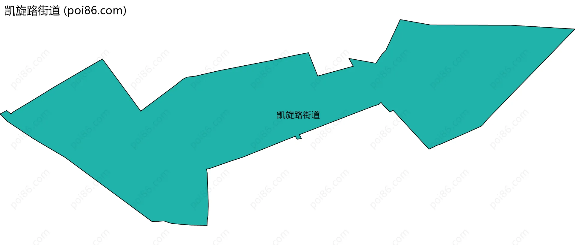 凯旋路街道边界地图