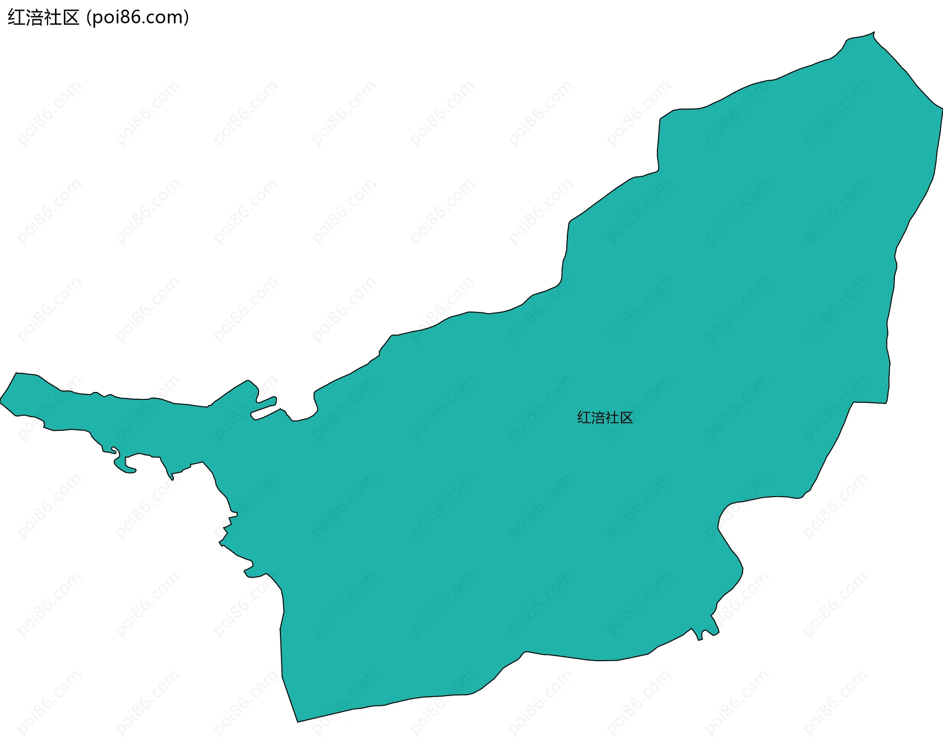 红涪社区边界地图