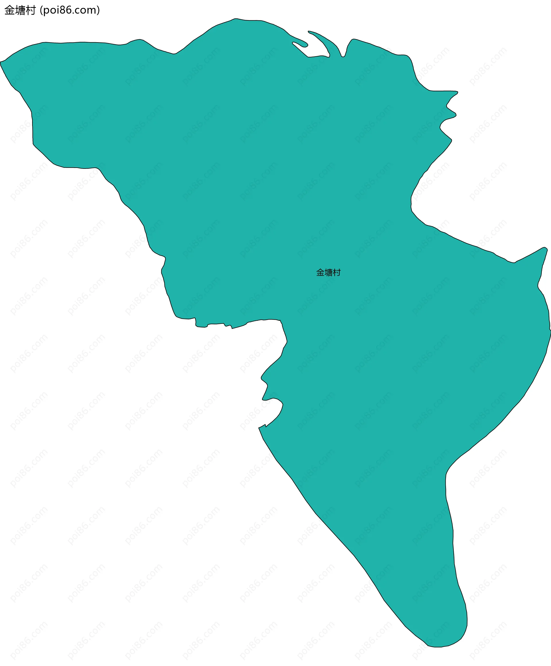 金塘村边界地图