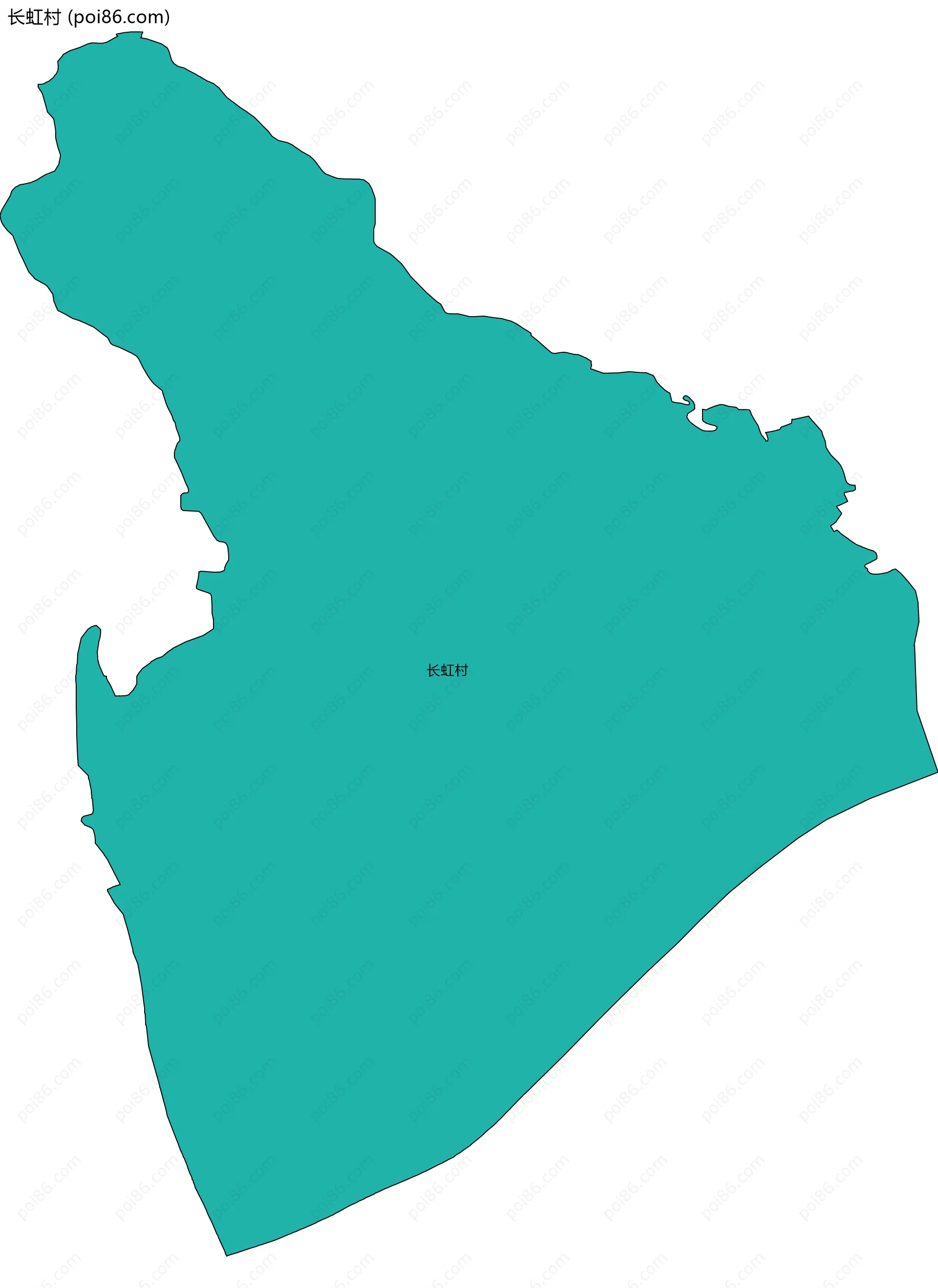 长虹村边界地图