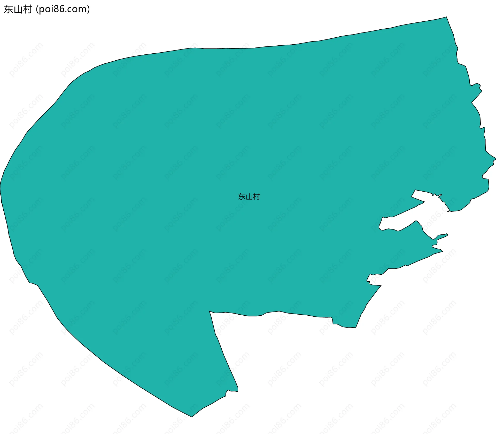 东山村边界地图
