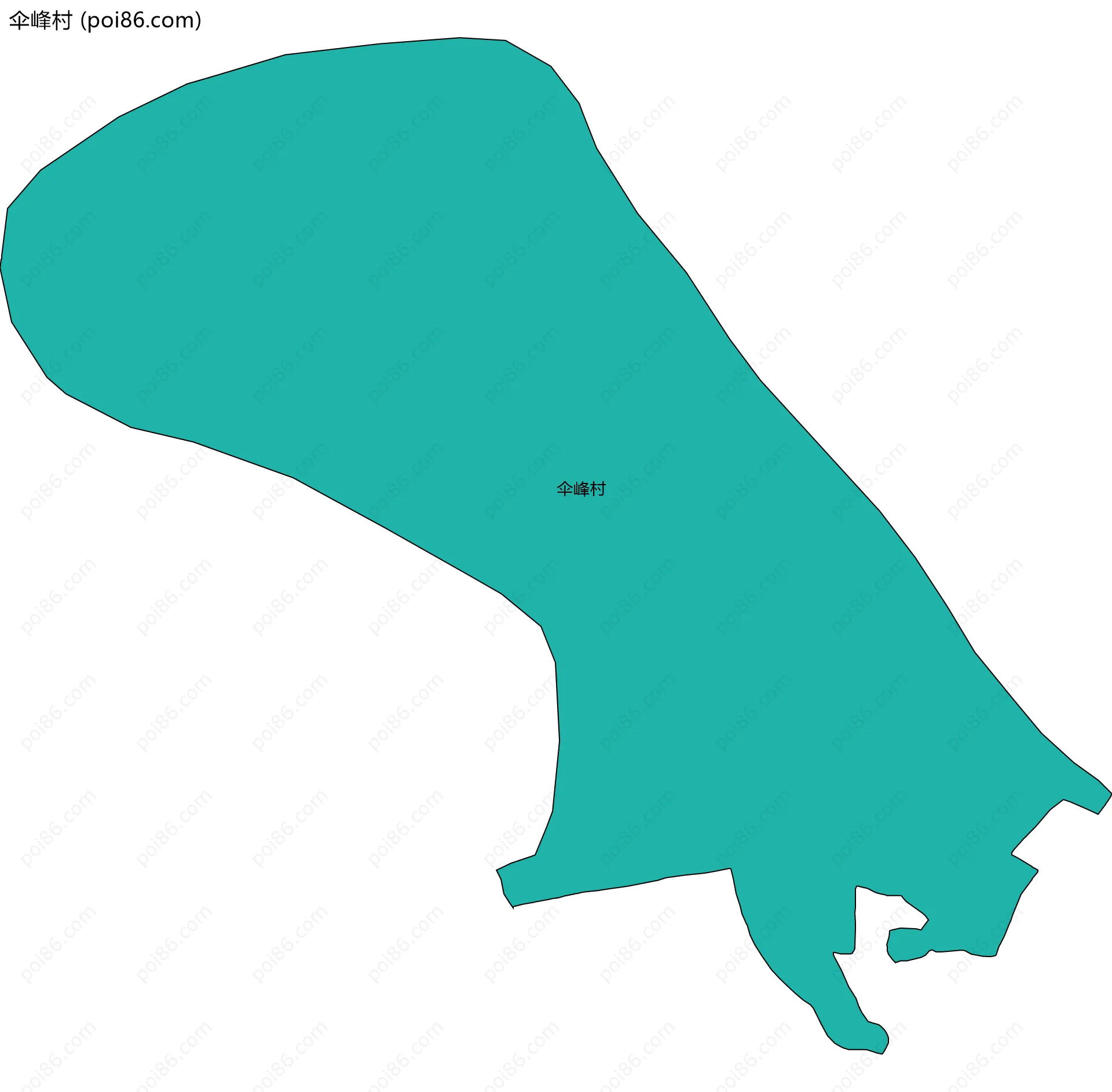 伞峰村边界地图