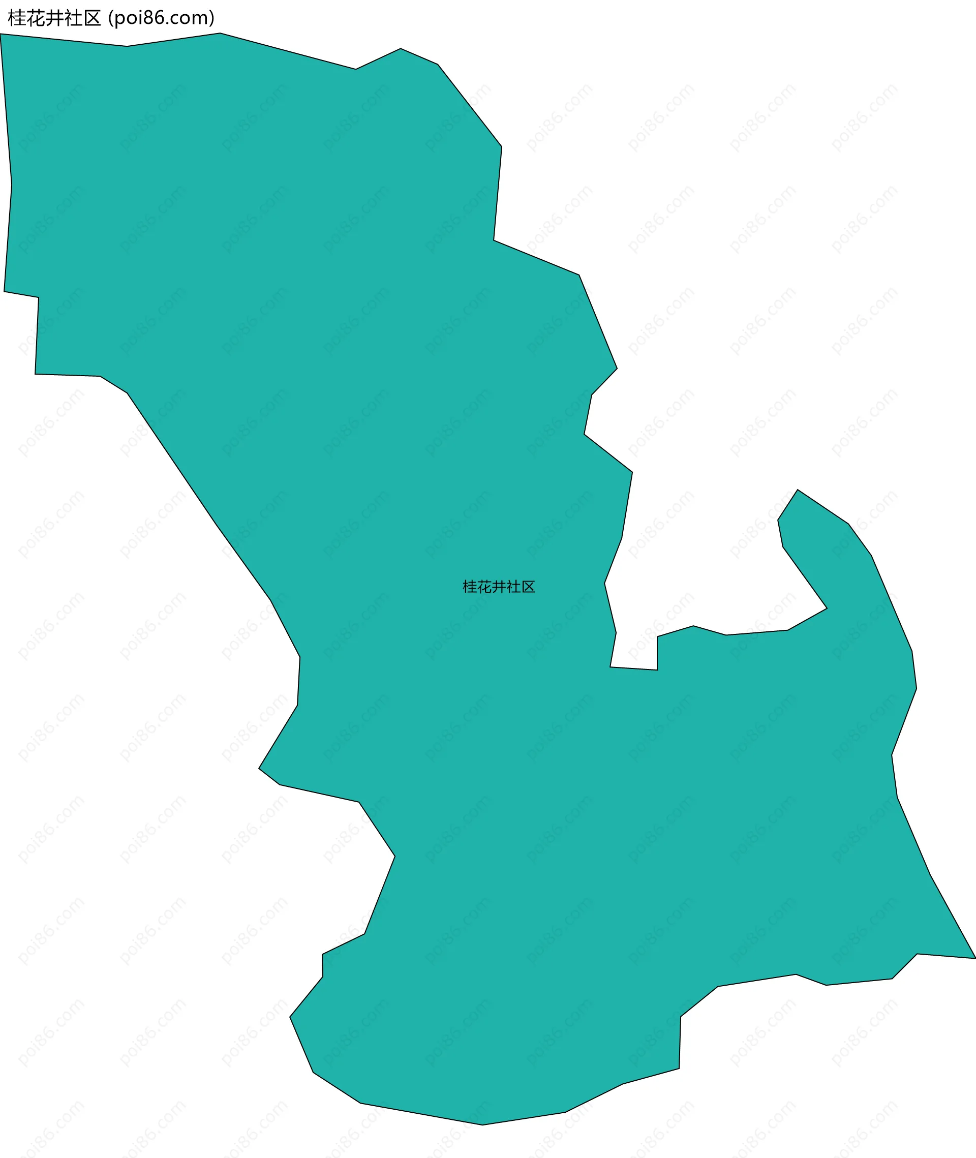 桂花井社区边界地图