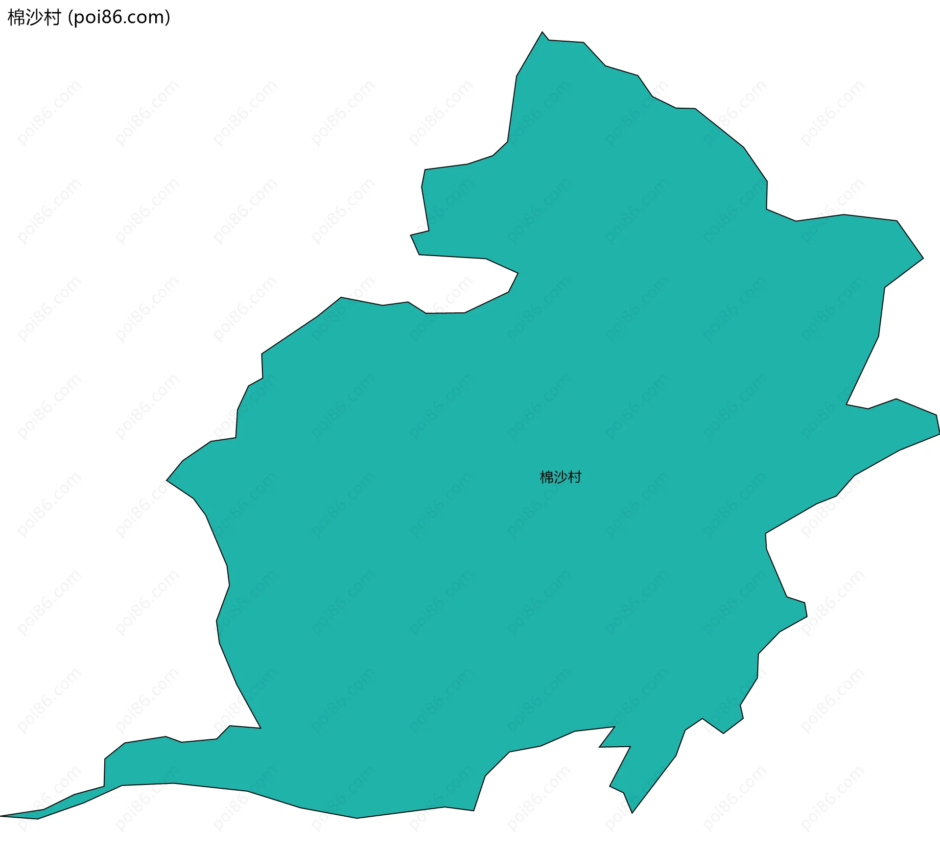 棉沙村边界地图