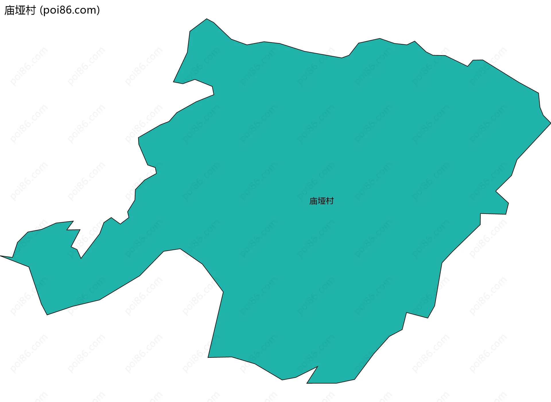 庙垭村边界地图