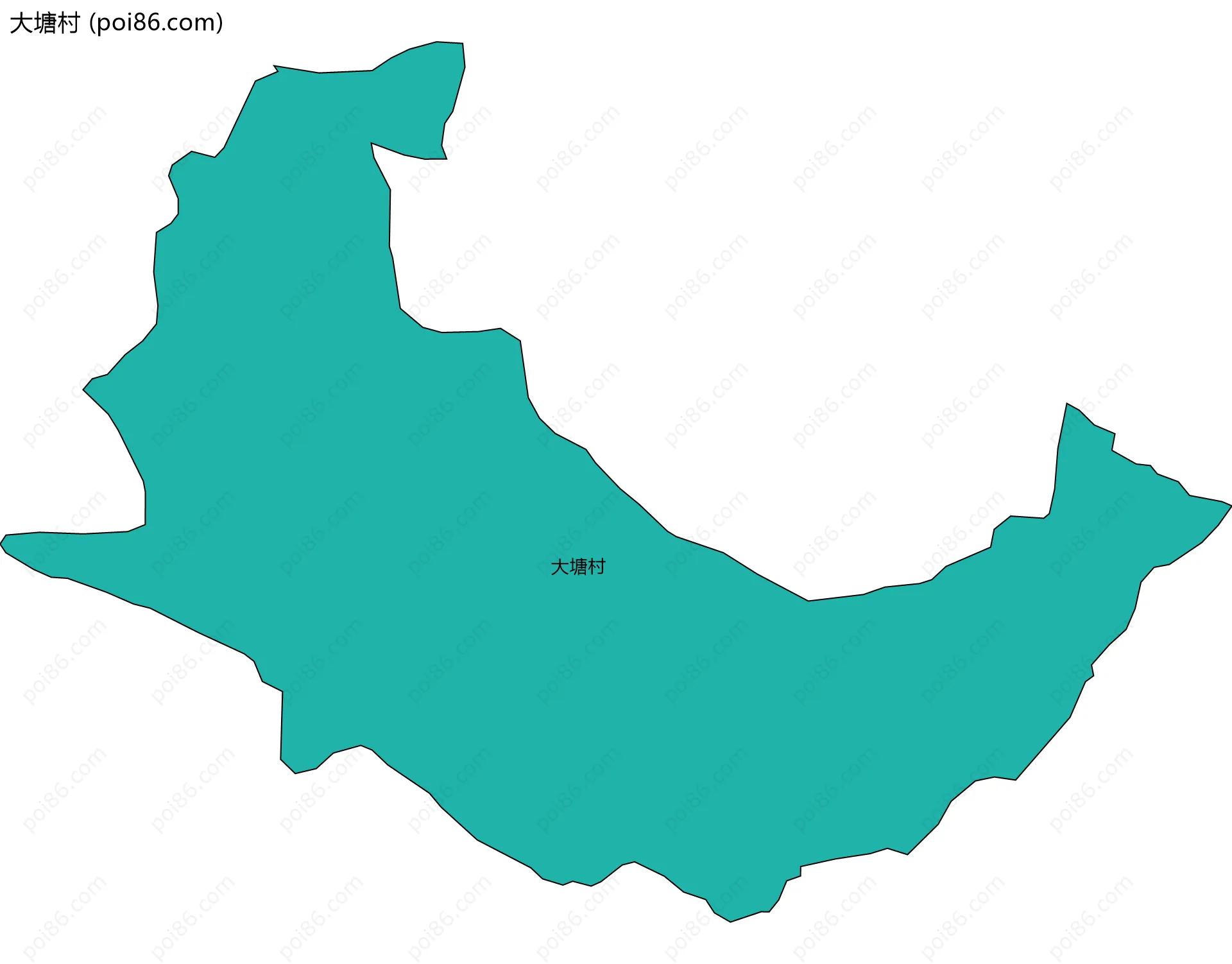 大塘村边界地图