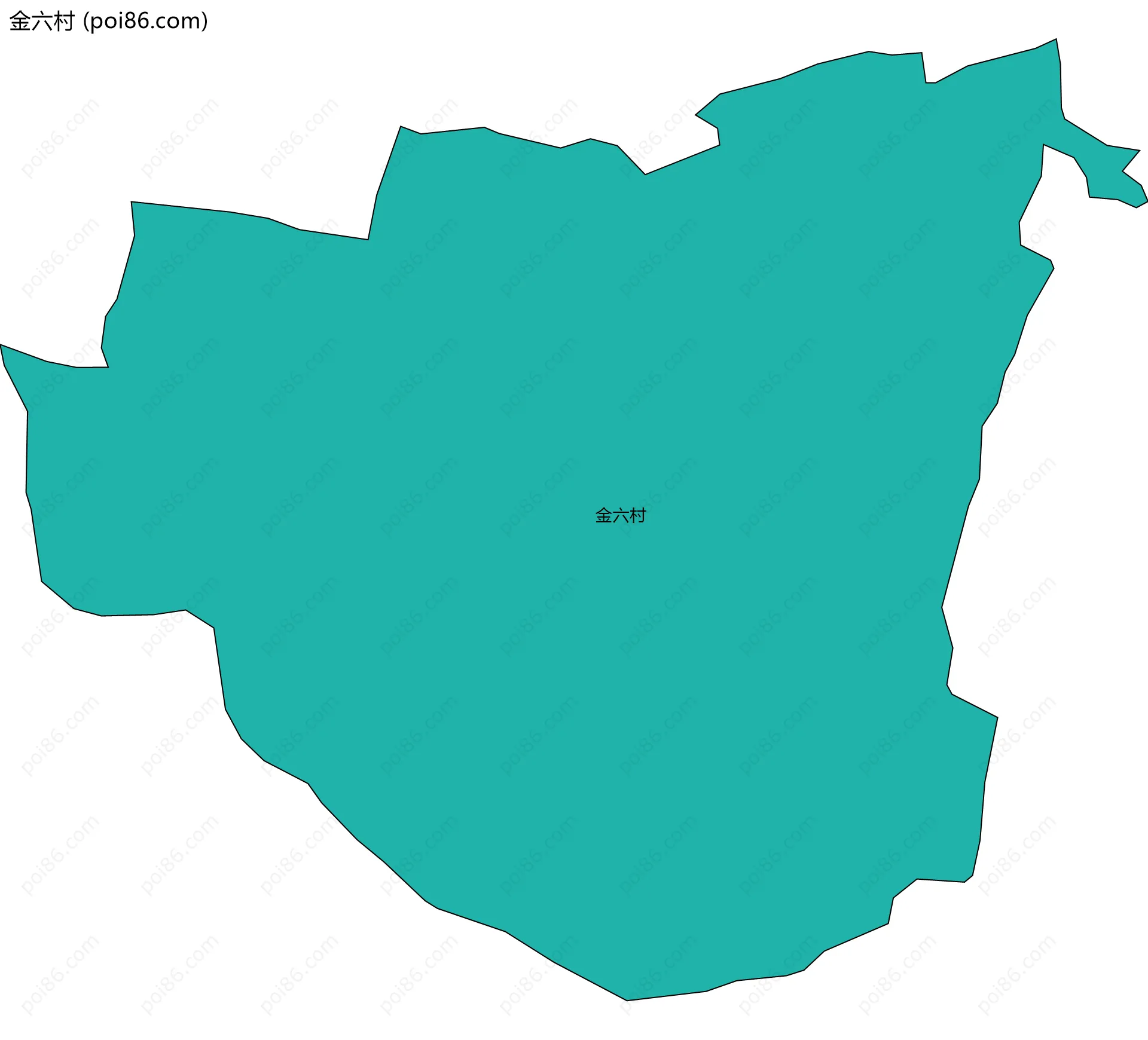 金六村边界地图