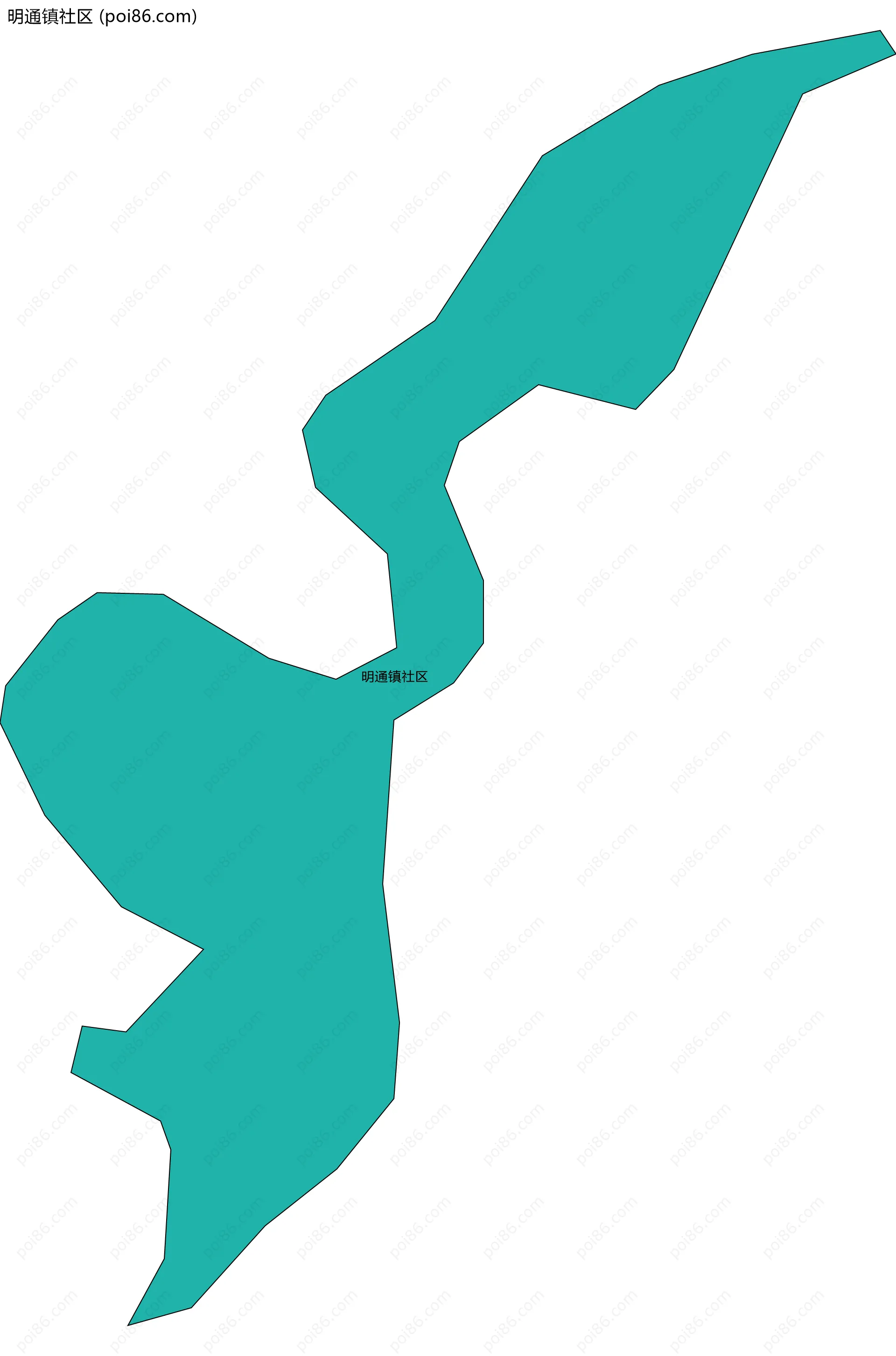 明通镇社区边界地图