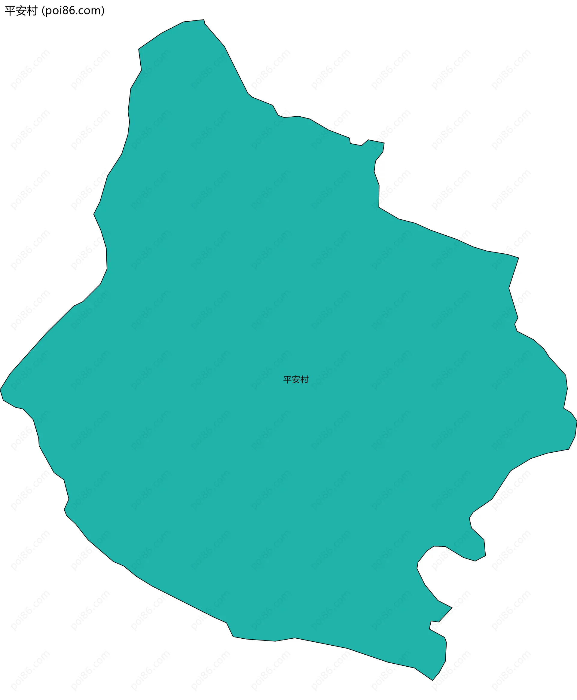 平安村边界地图