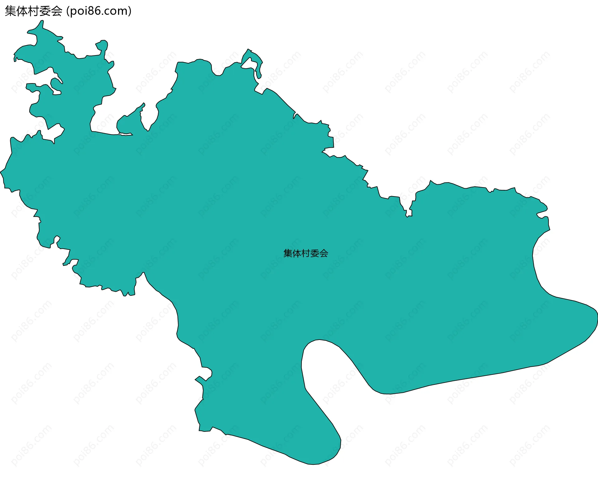 集体村委会边界地图