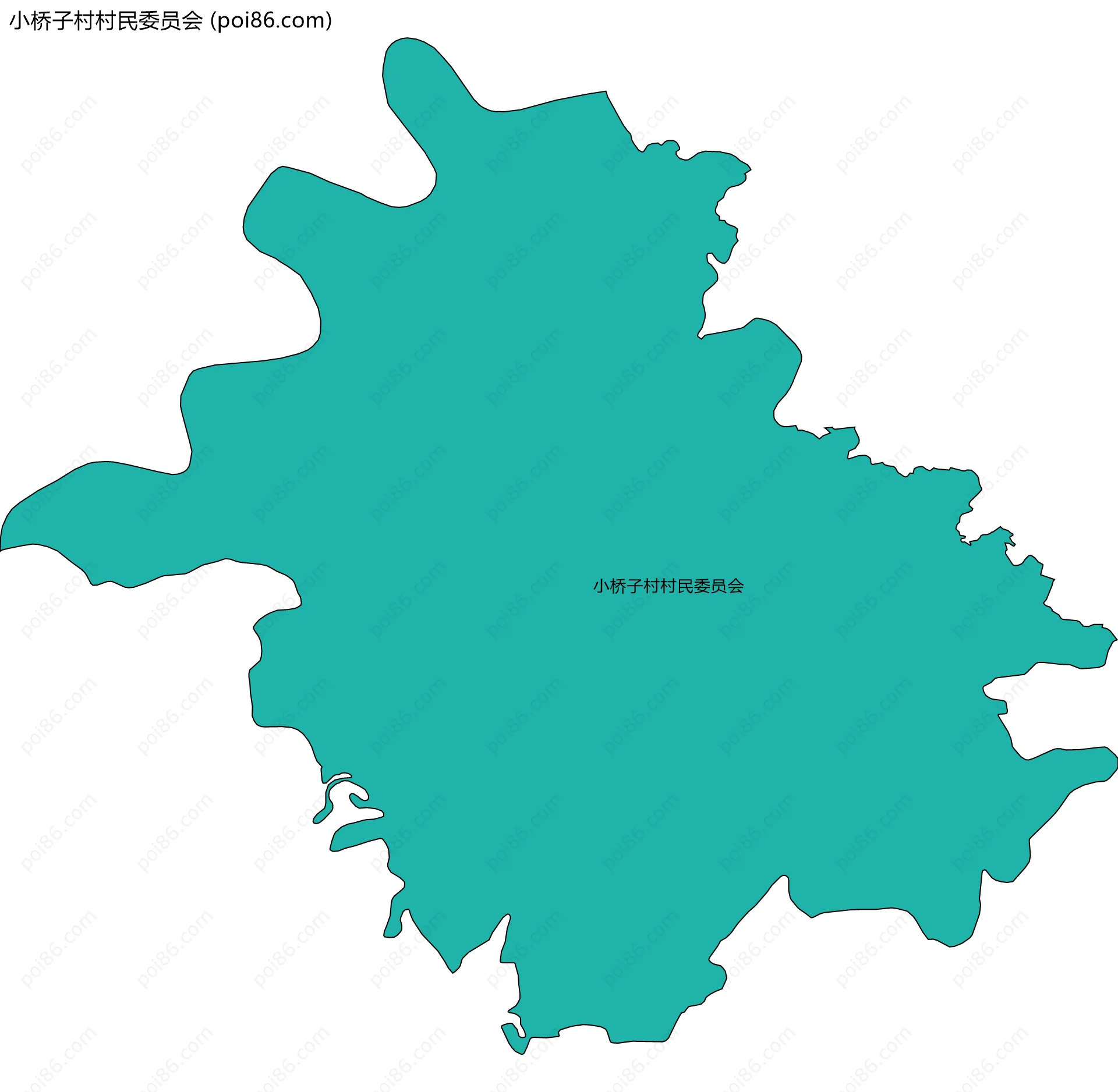 小桥子村村民委员会边界地图