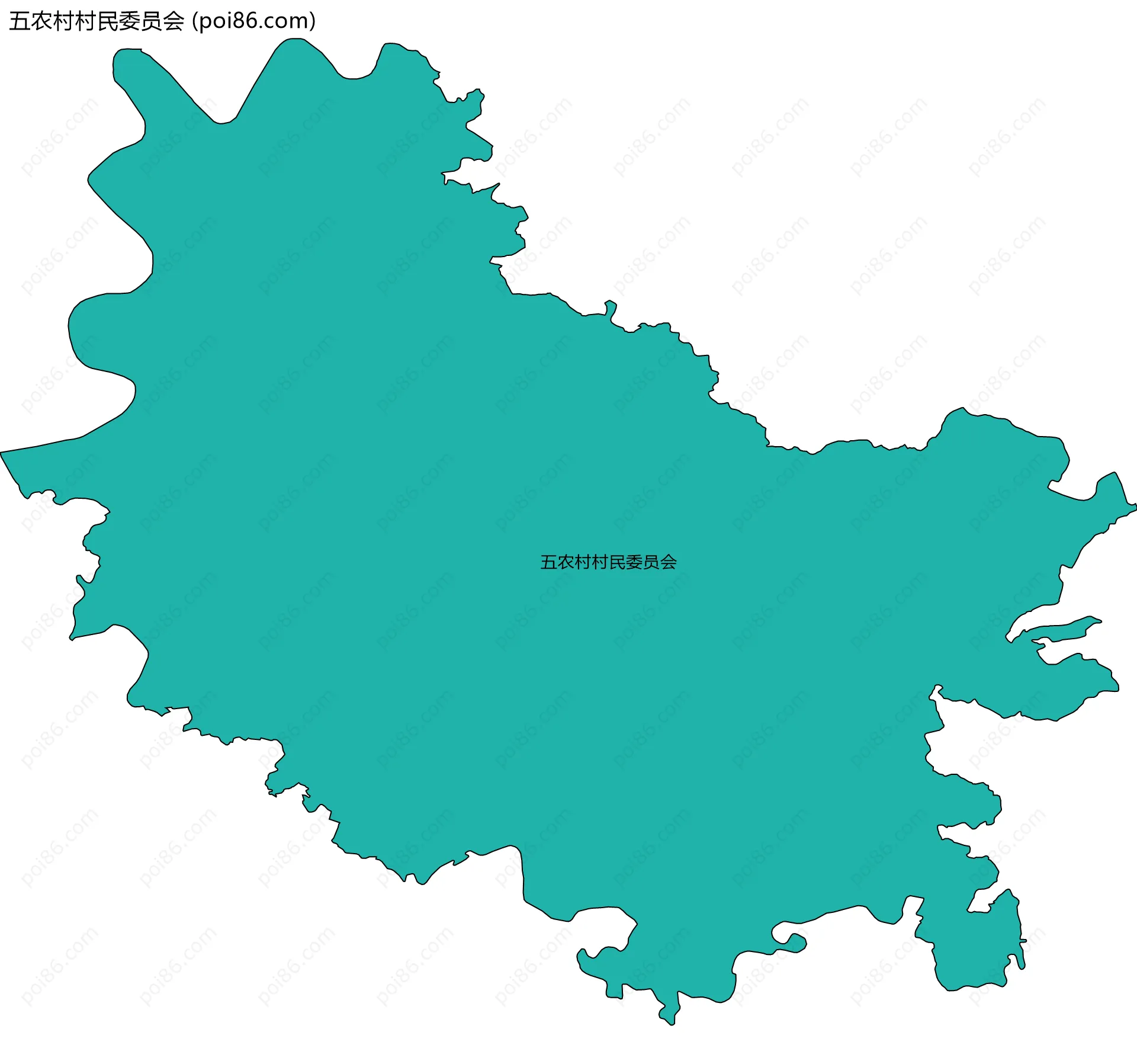 五农村村民委员会边界地图