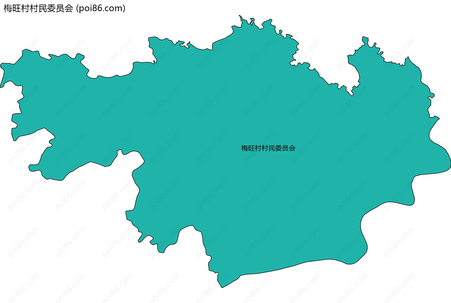 梅旺村村民委员会边界地图