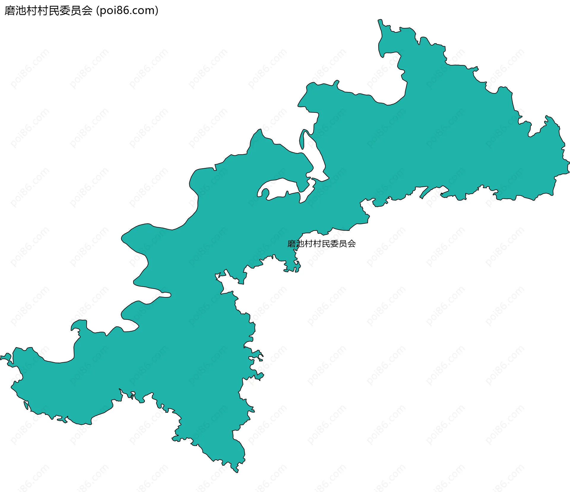 磨池村村民委员会边界地图